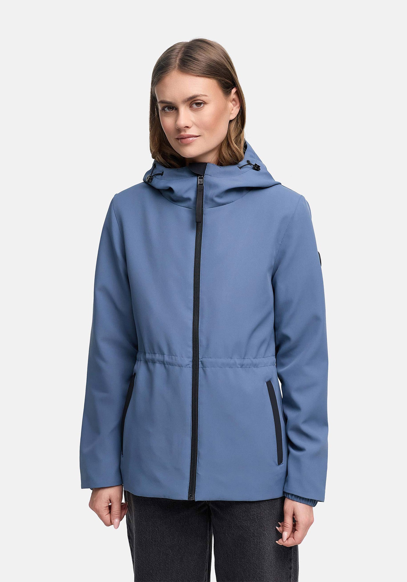 Marikoo Outdoorjacke "Katzilein" Leichte Übergangsjacke mit Kapuze und Kordelzug