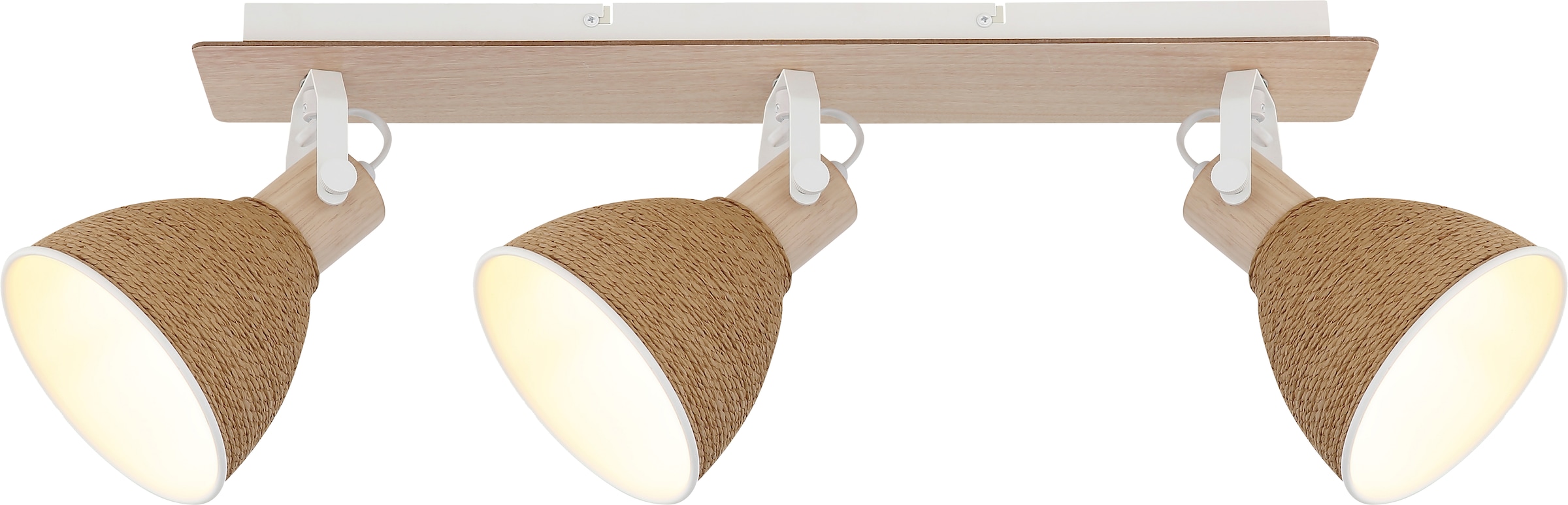 GLOBO LIGHTING Deckenstrahler »LYNDON« E14 1 Stk. Strahler Holzoptik, schwenkbar, vielseitig & modern einsetzbar
