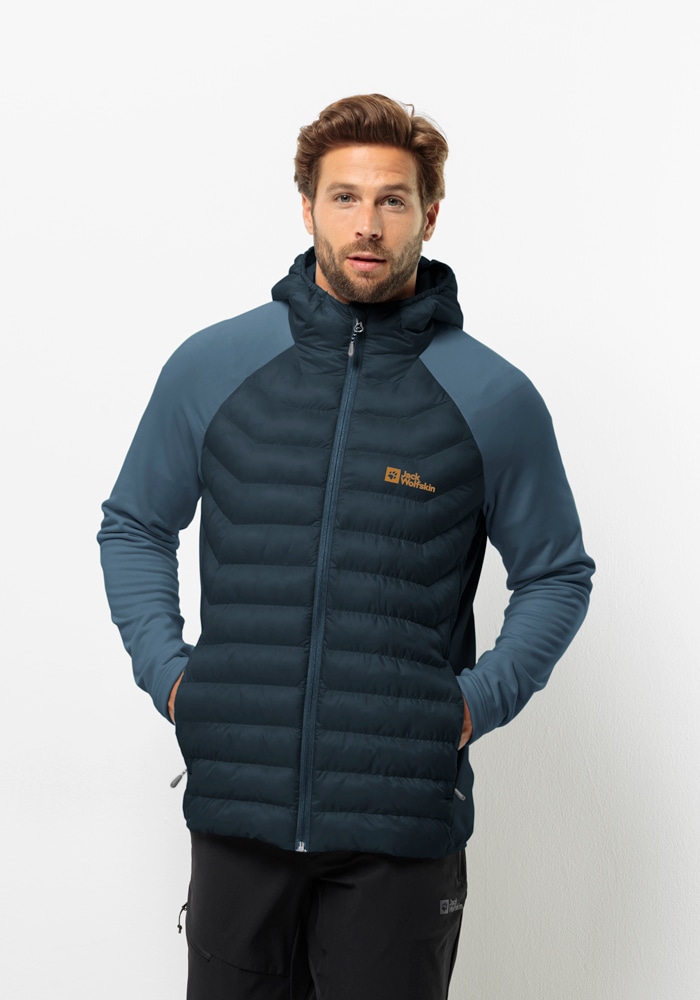 Jack Wolfskin Hybridjacke "ROUTEBURN PRO HYBRID M", mit Kapuze