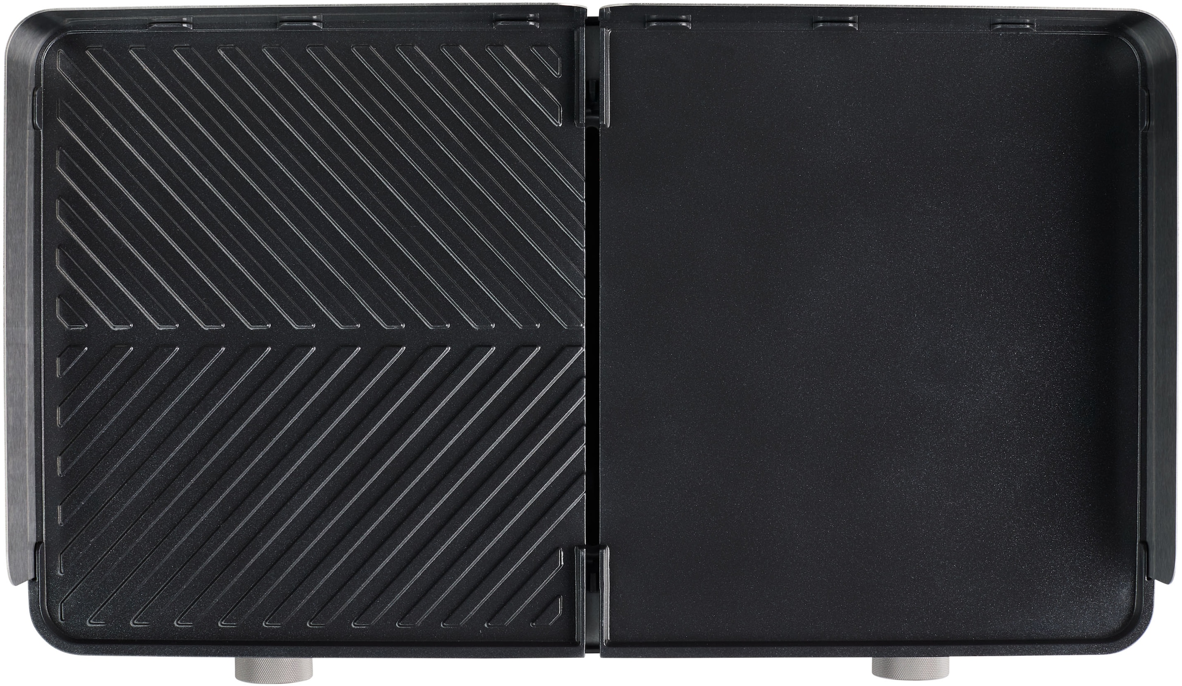 Medion® Tischgrill »MD12027, mit Dual-Zonen-System, 2,400 Watt, 2 abnehmbare Platten«, 2400 W, bis max. 240 °C, PFAS Frei, LED-Statusanzeige, IPX4-Schutz