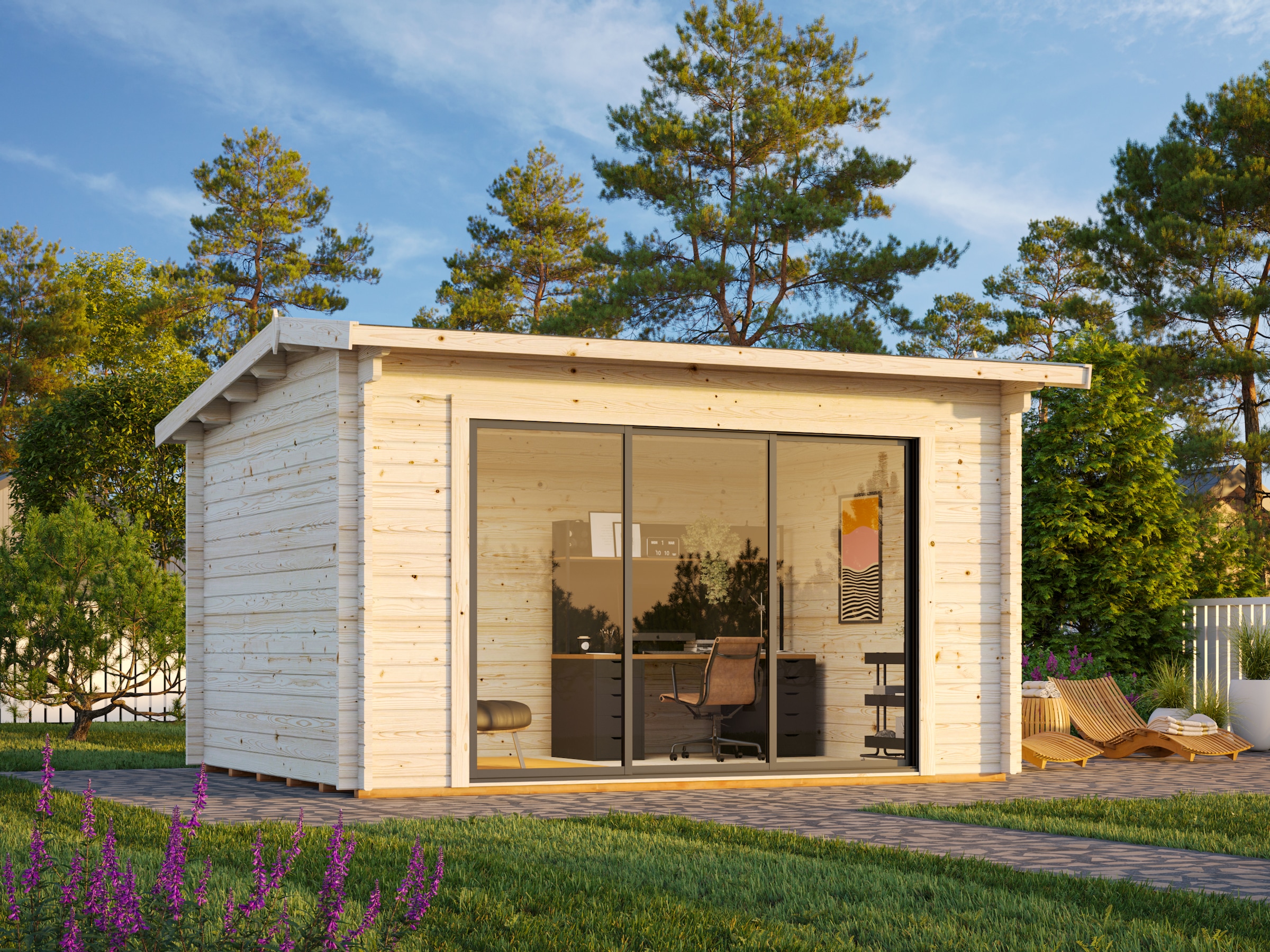Palmako Gartenhaus »Ines 11,1 m², Slide«