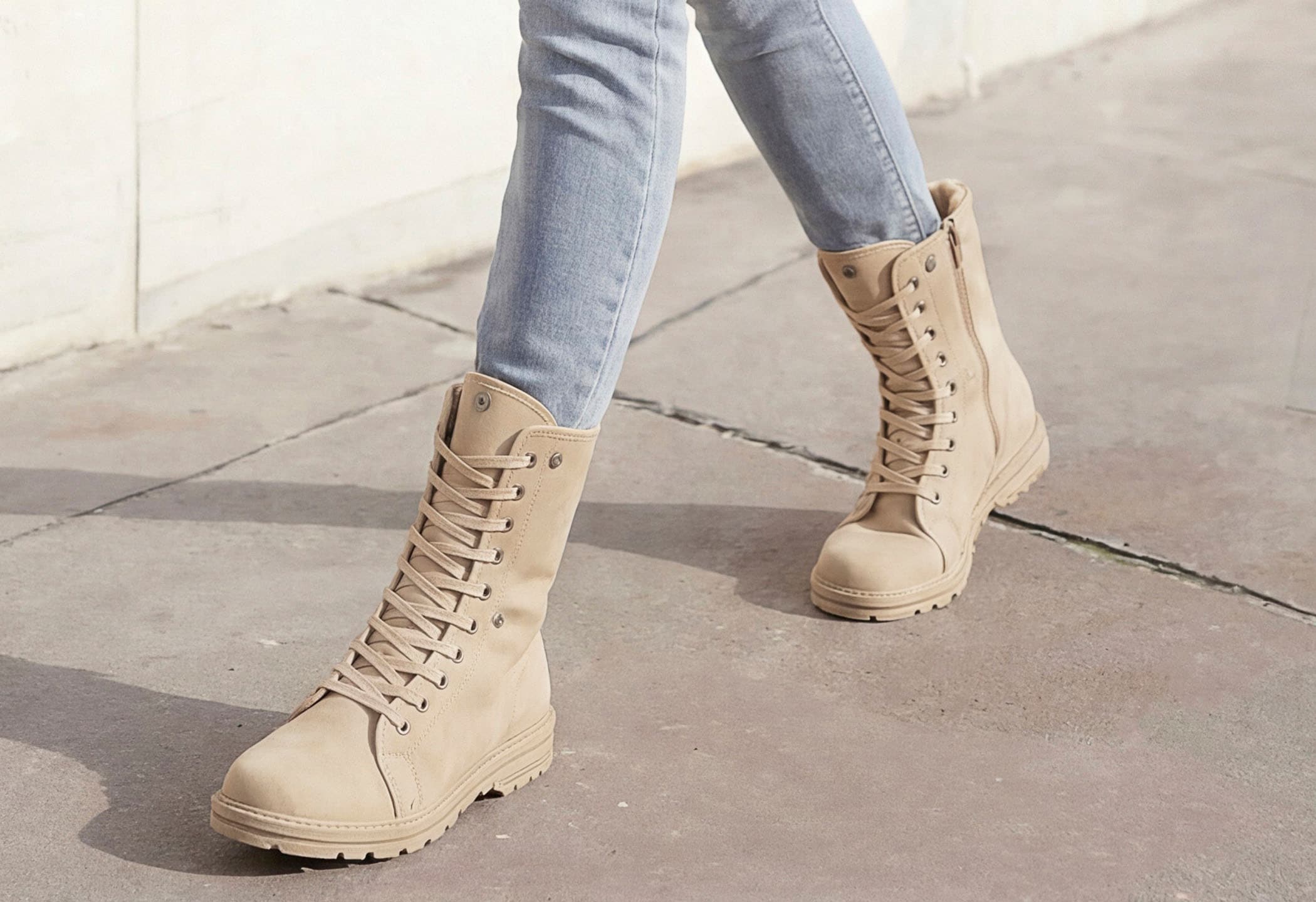 LASCANA Stiefelette »Boots, Stiefel,«  NEU mit Fellimitat-Applikation in 2 Schafthöhen tragbar VEGAN