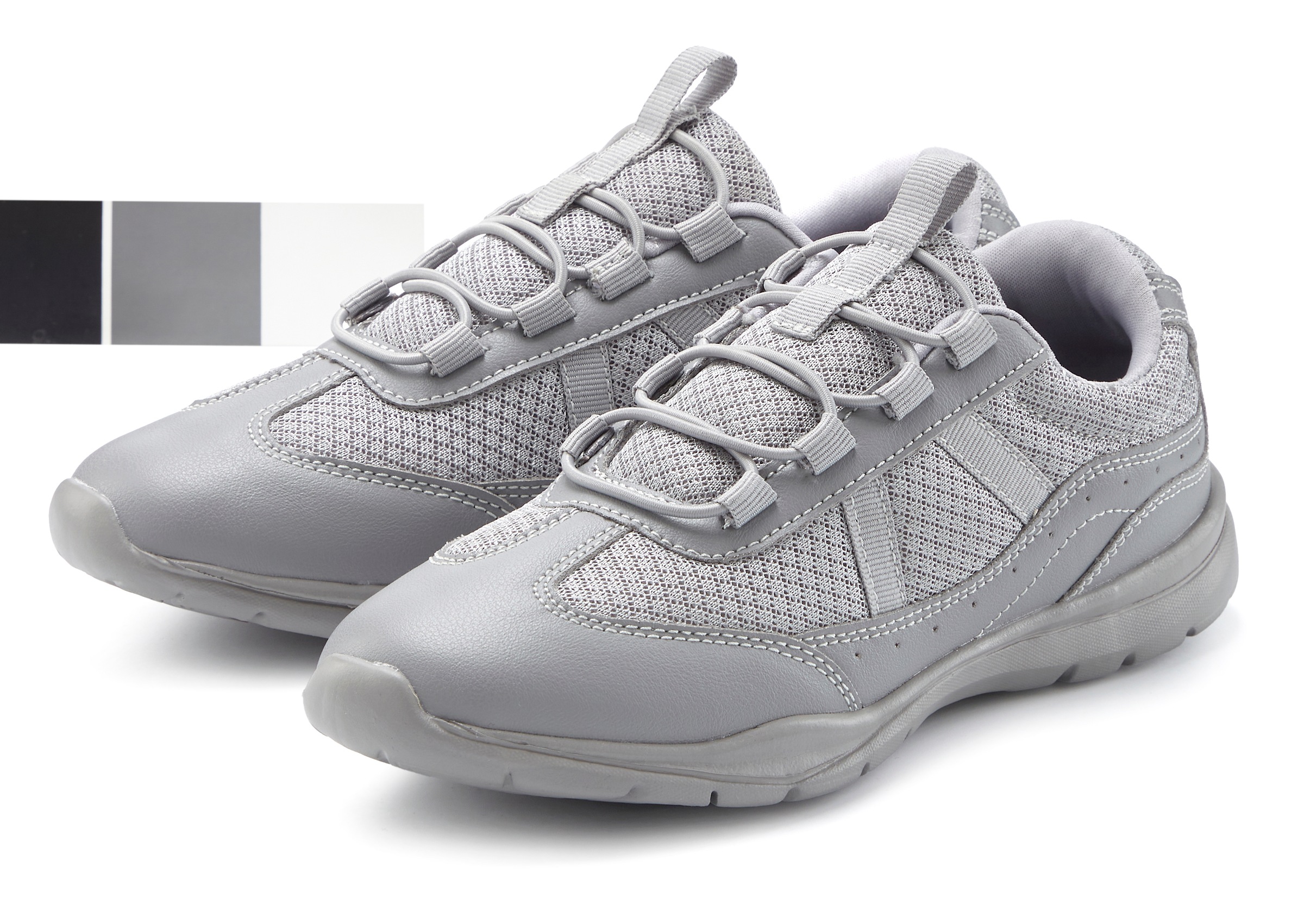 LASCANA Sneaker, Slip-On Freizeitschuh, Halbschuh mit elastischen Schnürbändern VEGAN