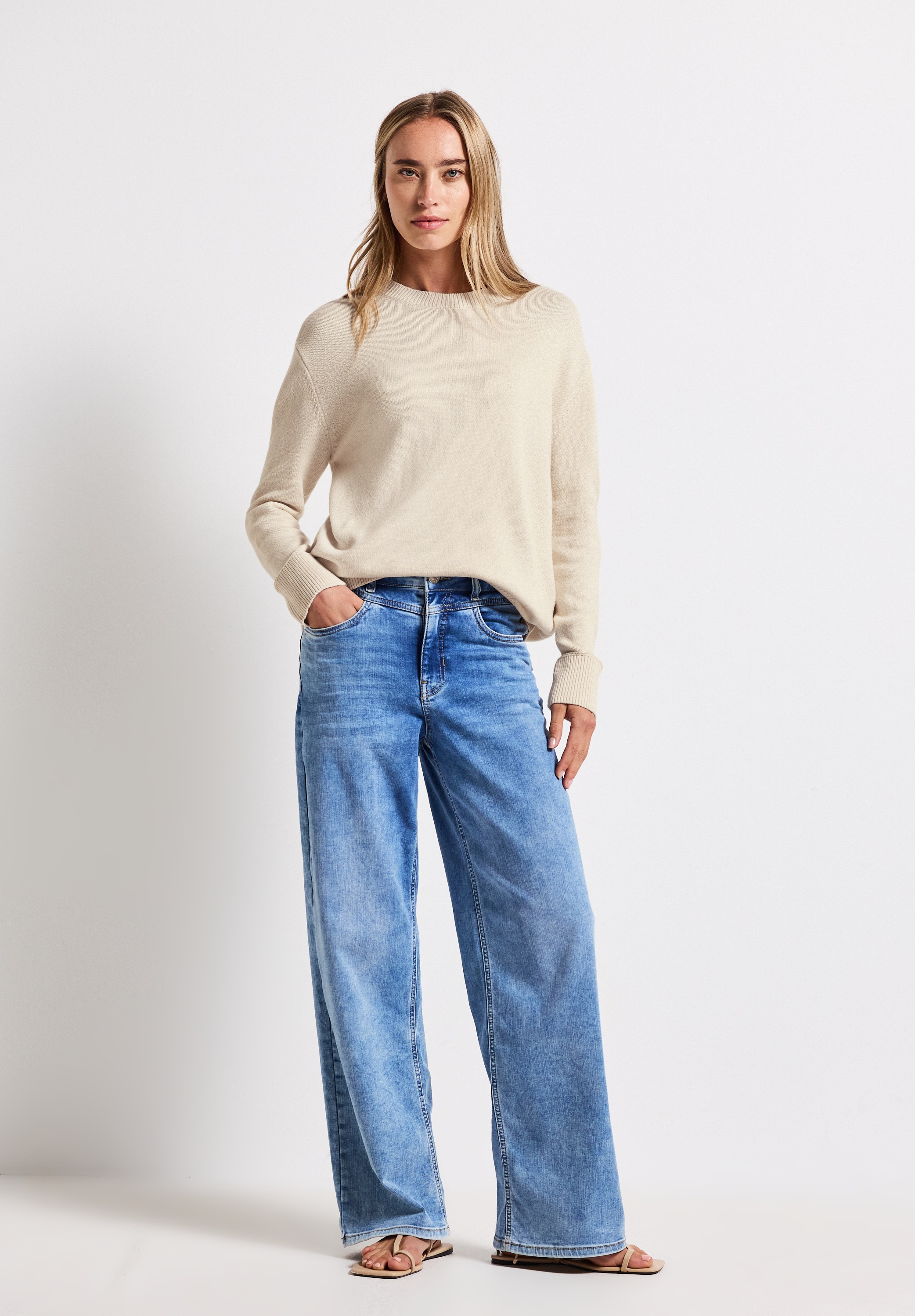 STREET ONE Strickpullover, im soften Baumwoll-Mix