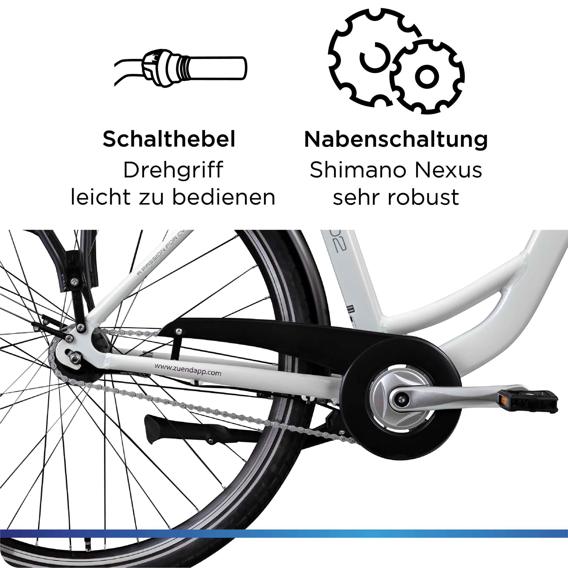 Zündapp »Z502« 7 Gang Nabenschaltung Frontmotor 250 W Pedelec, Elektrofahrrad für Damen und Herren