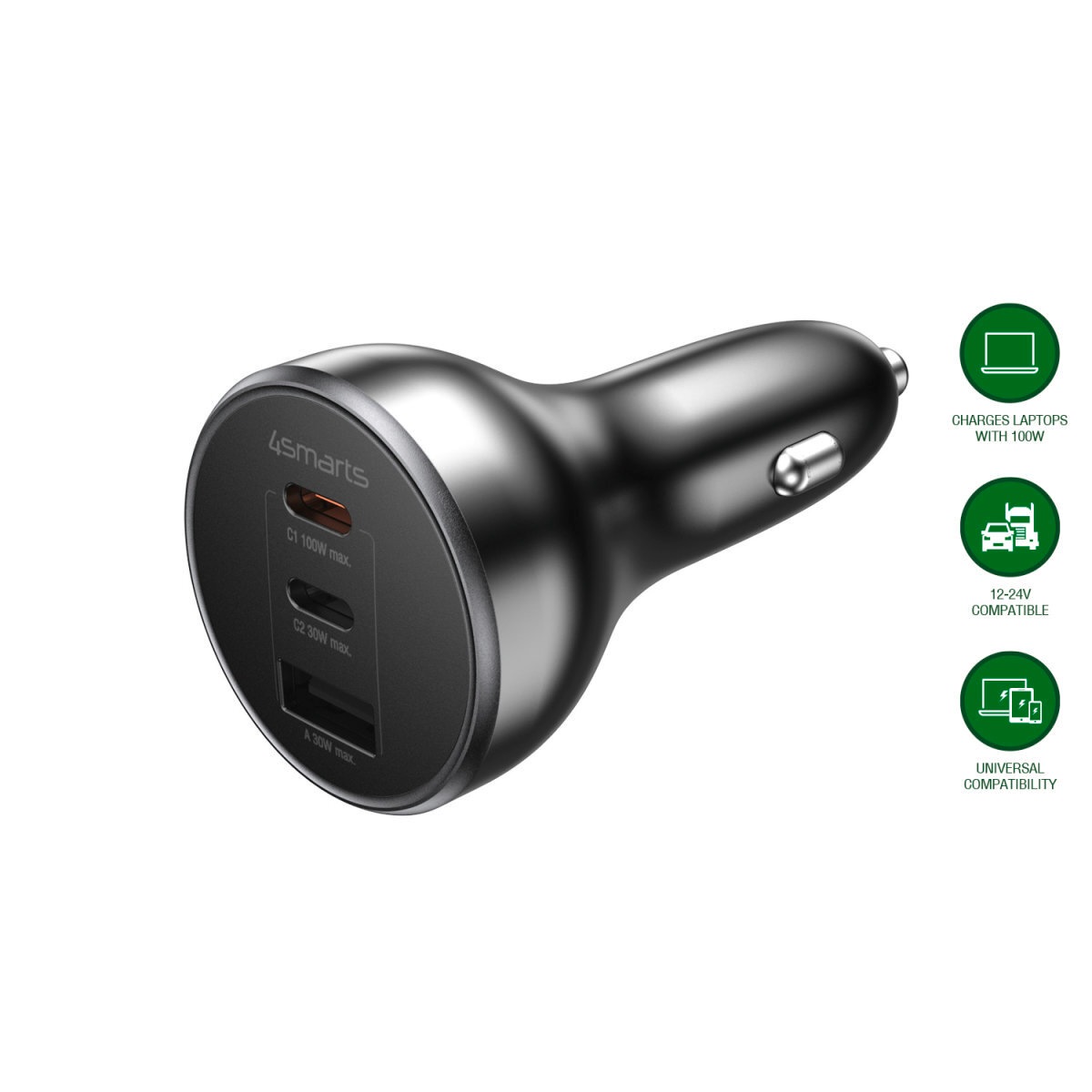 4smarts USB-Ladegerät »VoltRoad Ultimate 160W 2x USB-C, 1x USB-A«