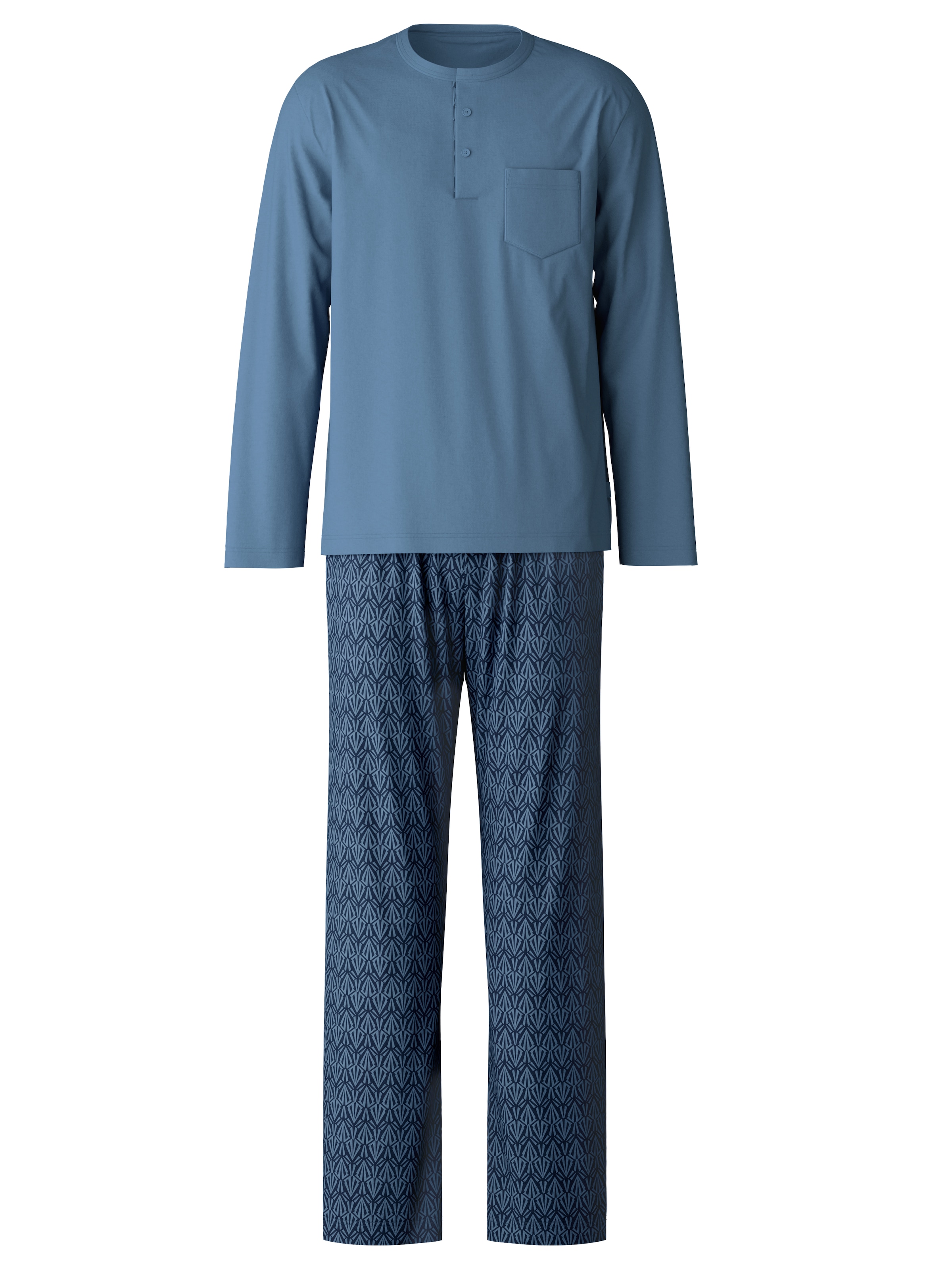 CALIDA Pyjama »Relax Imprint 2«, (2 tlg.), mit aufgesetzer Brusttasche