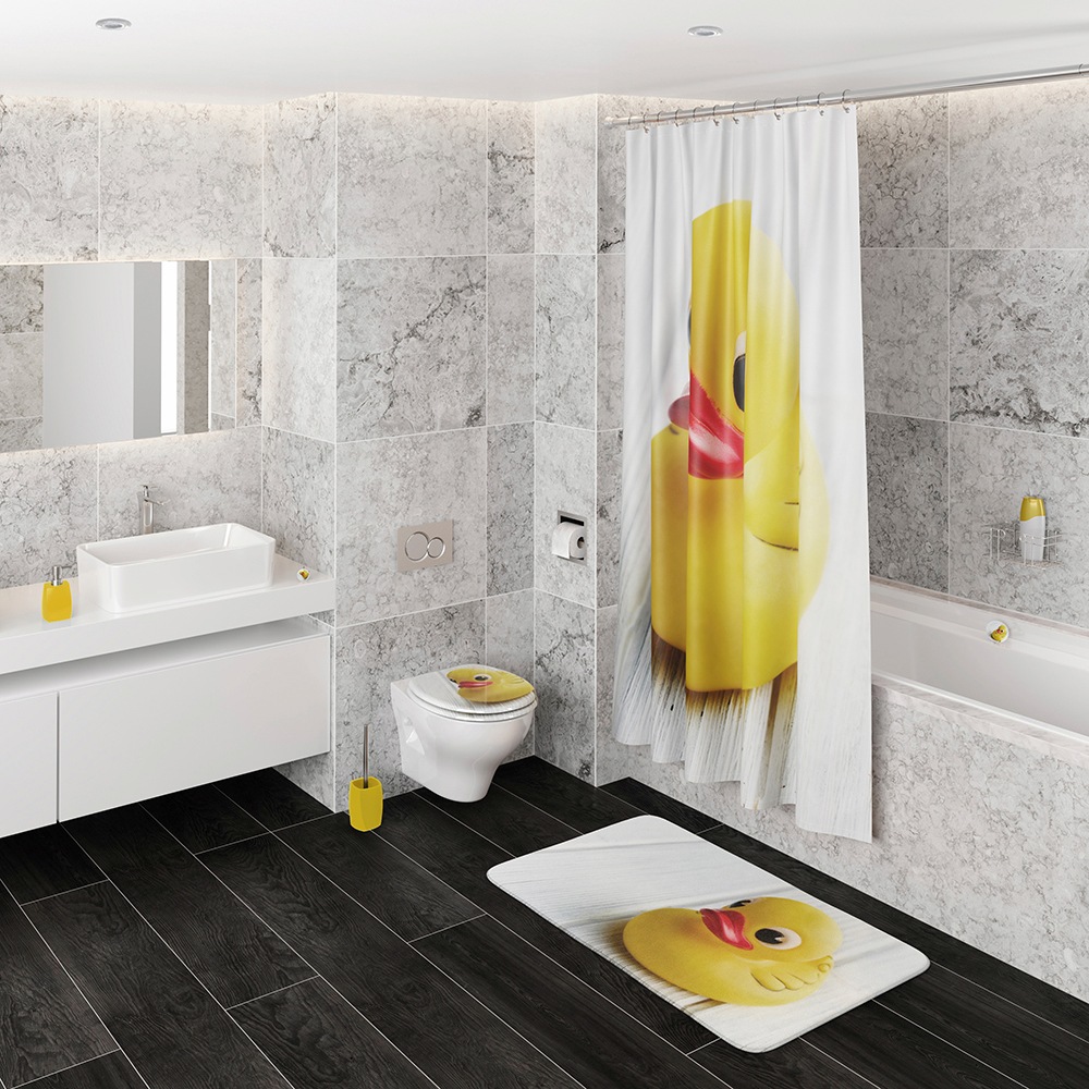 Thumbnail - Sanilo Badaccessoire-Set "Ente", (Komplett-Set, 3 tlg.), bestehend aus WC-Sitz, Badteppich und Waschbeckenstöpsel