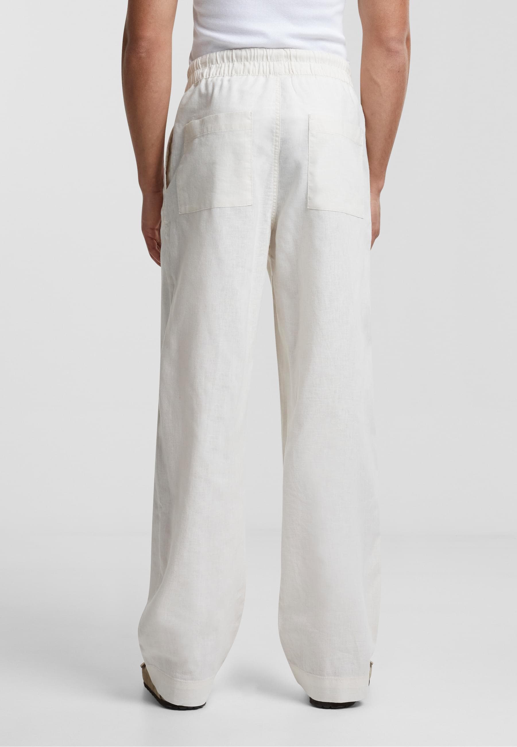 URBAN CLASSICS Stoffhose »Urban Classics Herren Loose Cotton Linen Pants«, (1 tlg.)