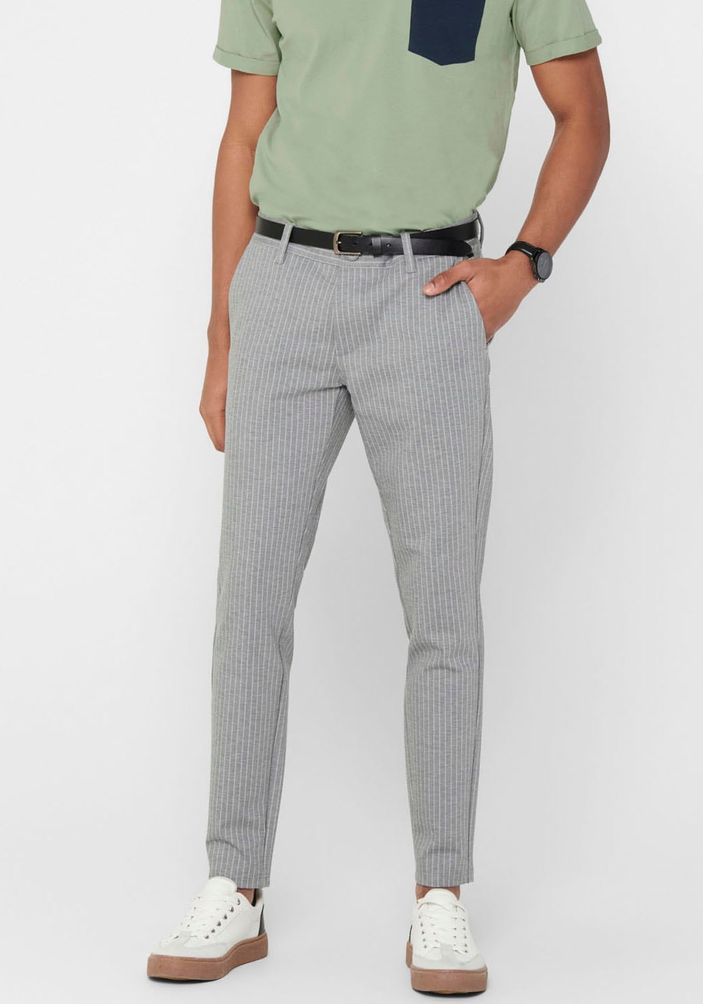 Only & Sons Herren Chino Hose ONSMARK PANT STRIPE GW 3727 - Tapered Fit - B günstig online kaufen