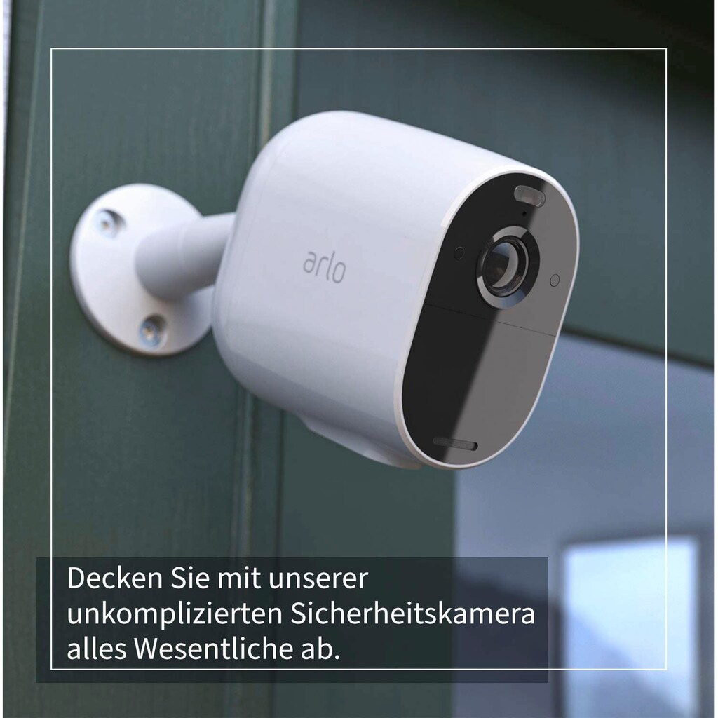 ARLO Überwachungskamera »Arlo Essential Spotlight-Kamera-Set«, Außenbereich-Innenbereich, (Set, 4 x Arlo Essential Spotlight-Kamera)