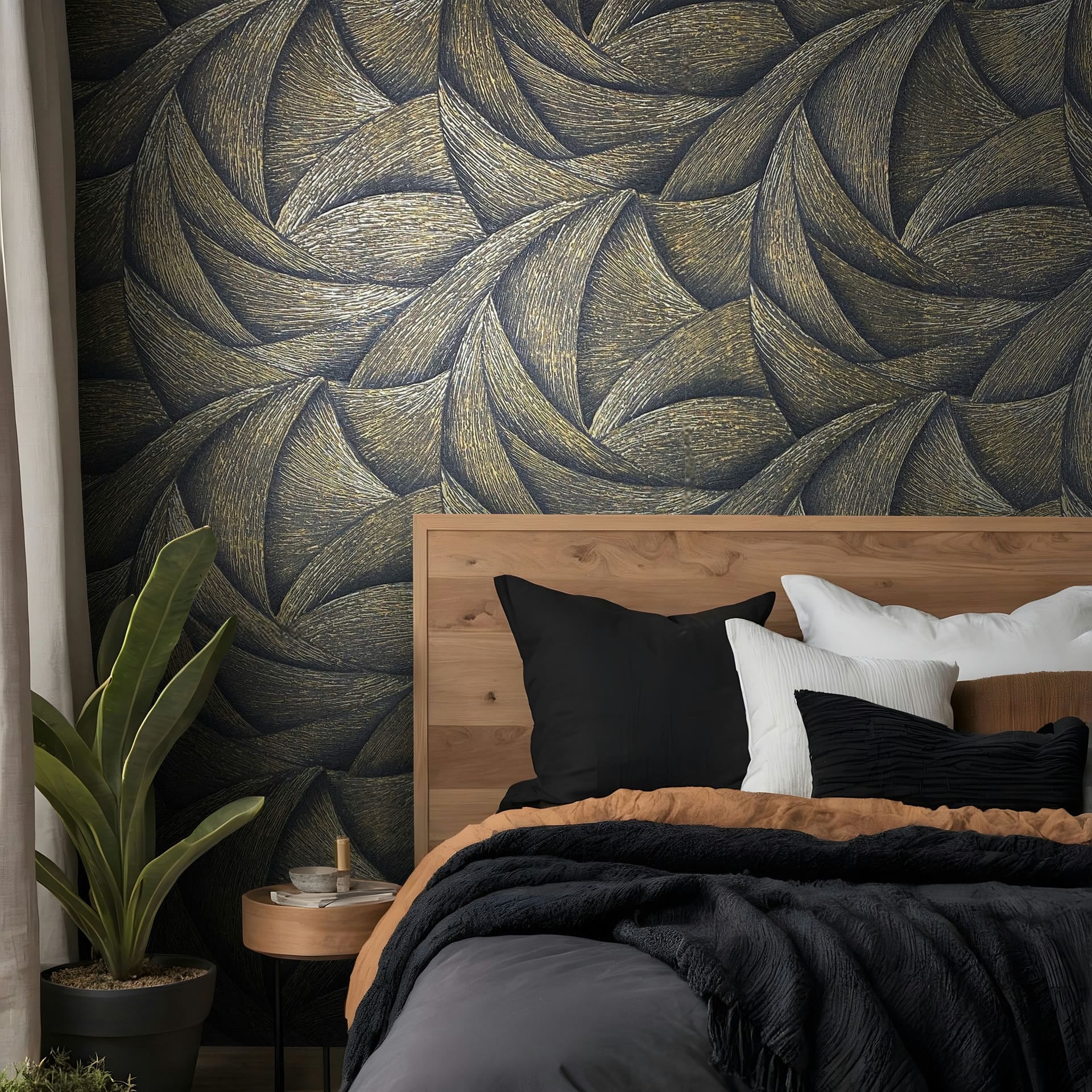 Marburg Vliestapete »Tapete Calm Waves«, geometrisch, moderne Vliestapete für Wohnzimmer Schlafzimmer Küche
