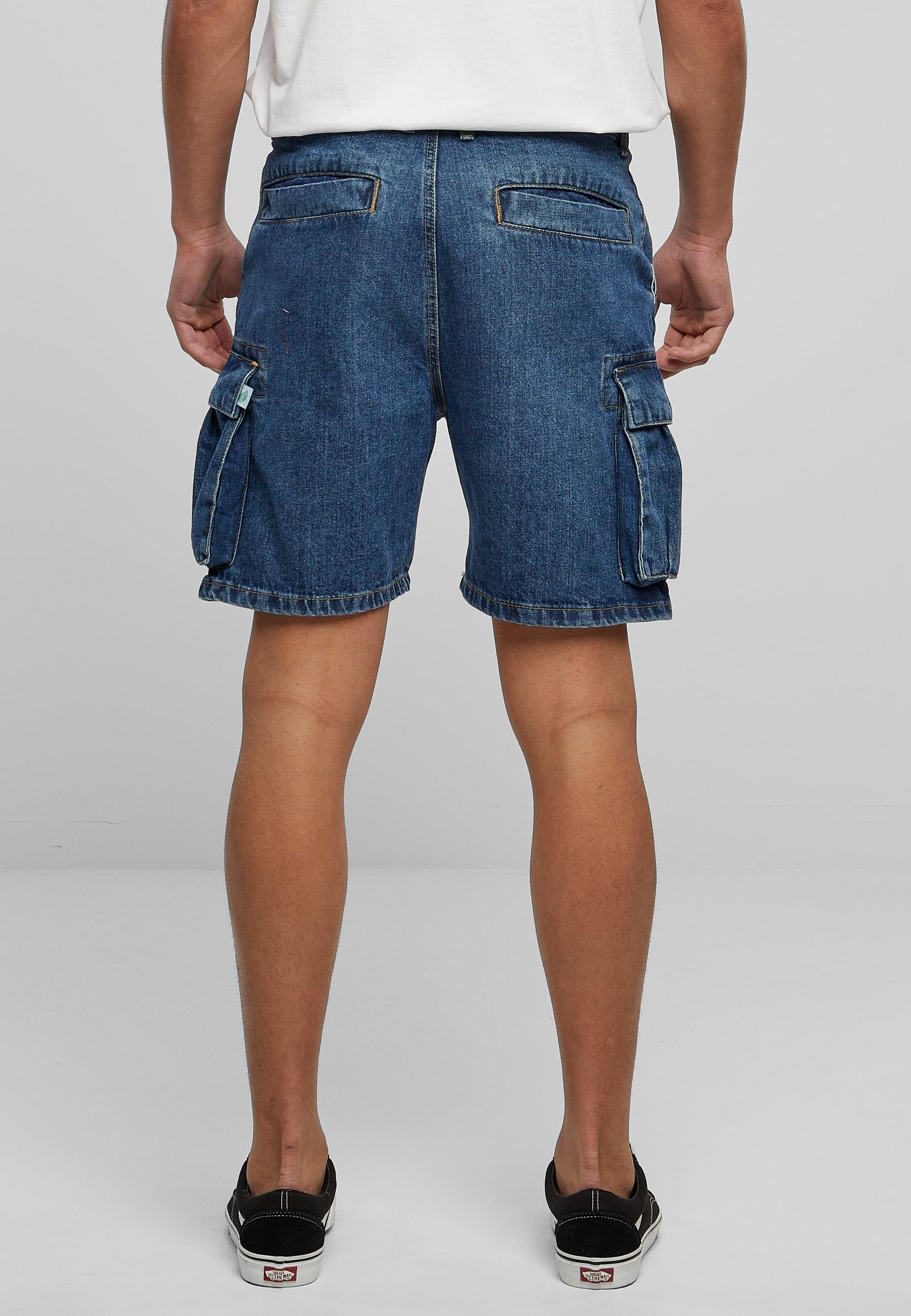 URBAN CLASSICS Cargoshorts »Urban Classics Herren Organic Denim Cargo Shorts«, (1 tlg.)