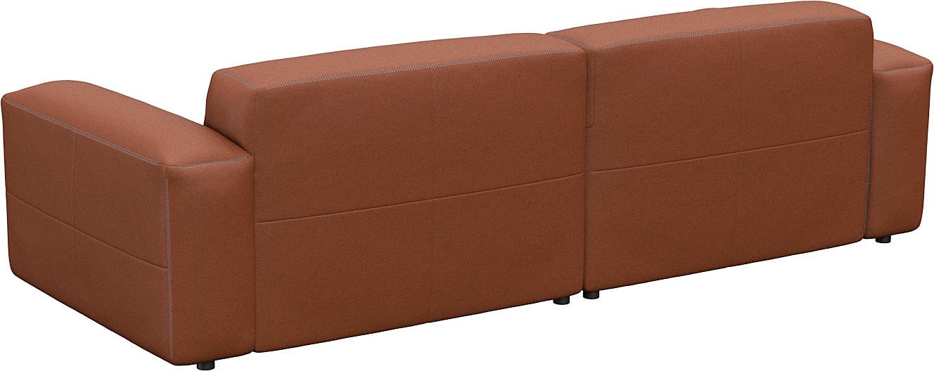 FLEXLUX Ecksofa »Lucera Chaislongue rechts oder links, L-Form, bequem«, modern & anschmiegsam, Kaltschaum, Stahl-Wellenunterfederung