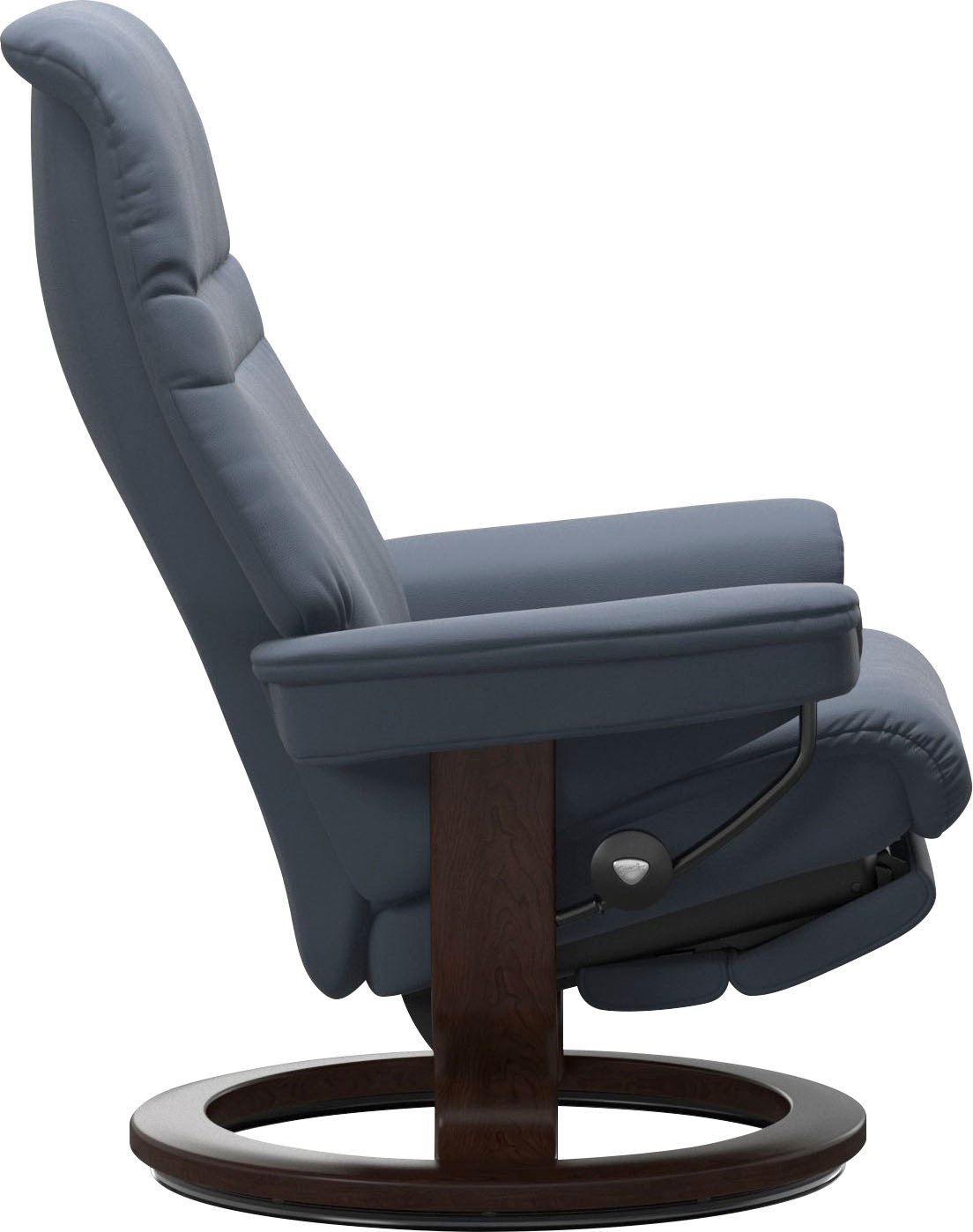 Stressless Sunrise Recliner Size M Sparrow Blue Paloma Leather Classic Base 2