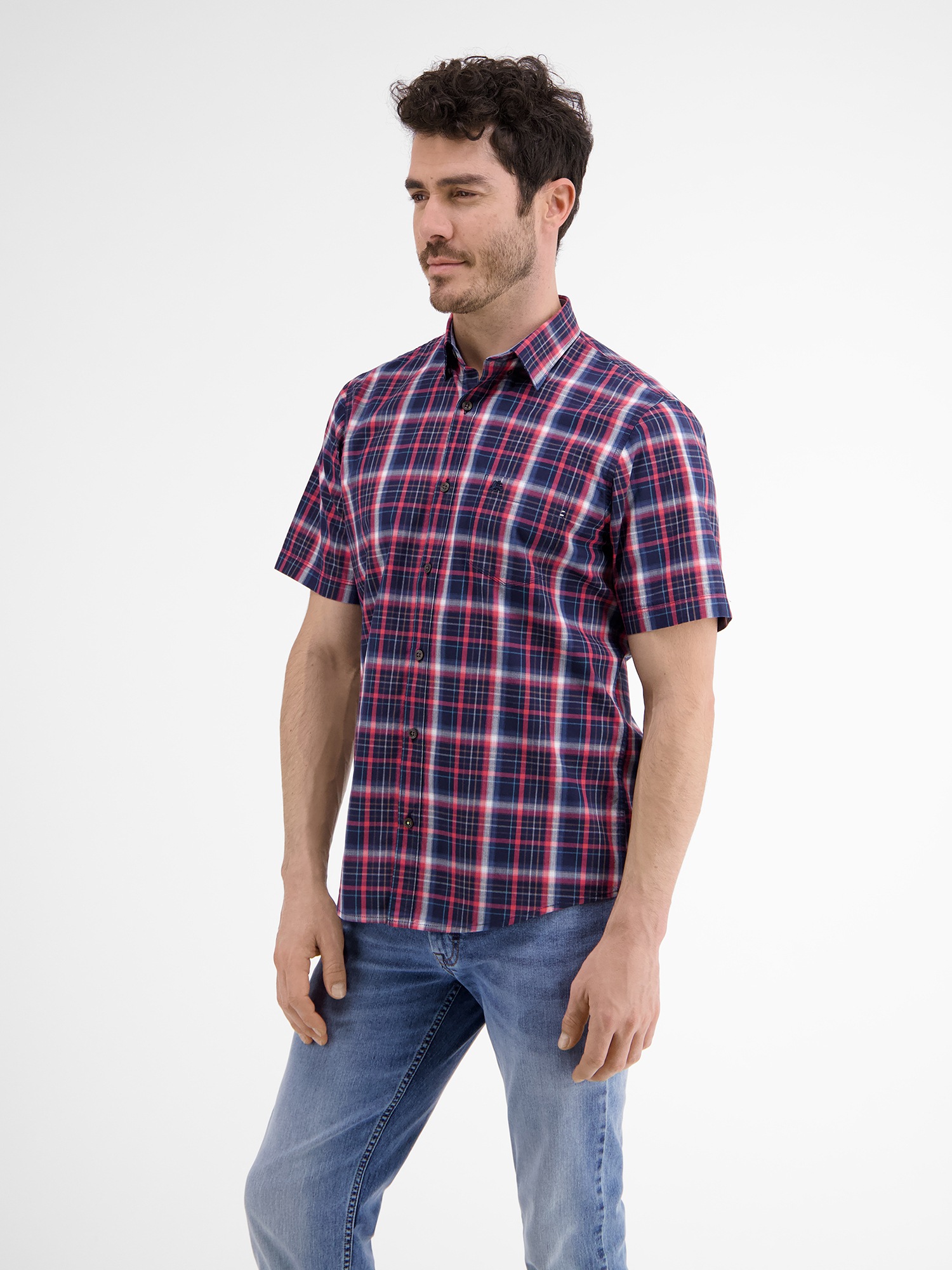 LERROS Kurzarmhemd »LERROS Halbarmhemd *Poplin Check*«