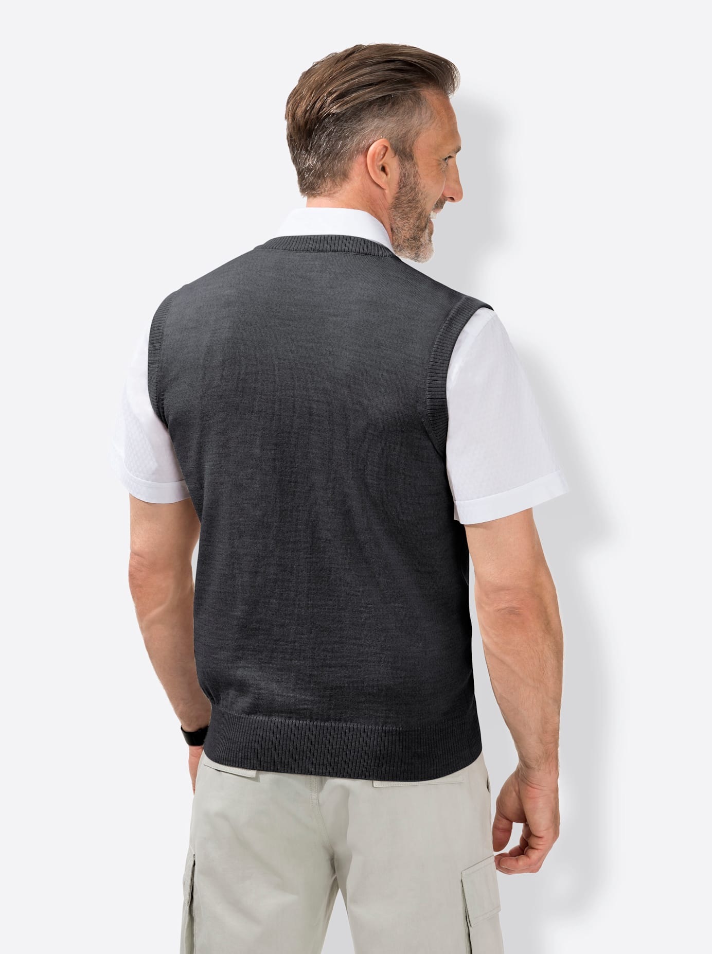 Marco Donati V-Ausschnitt-Pullover "Pullunder" günstig online kaufen