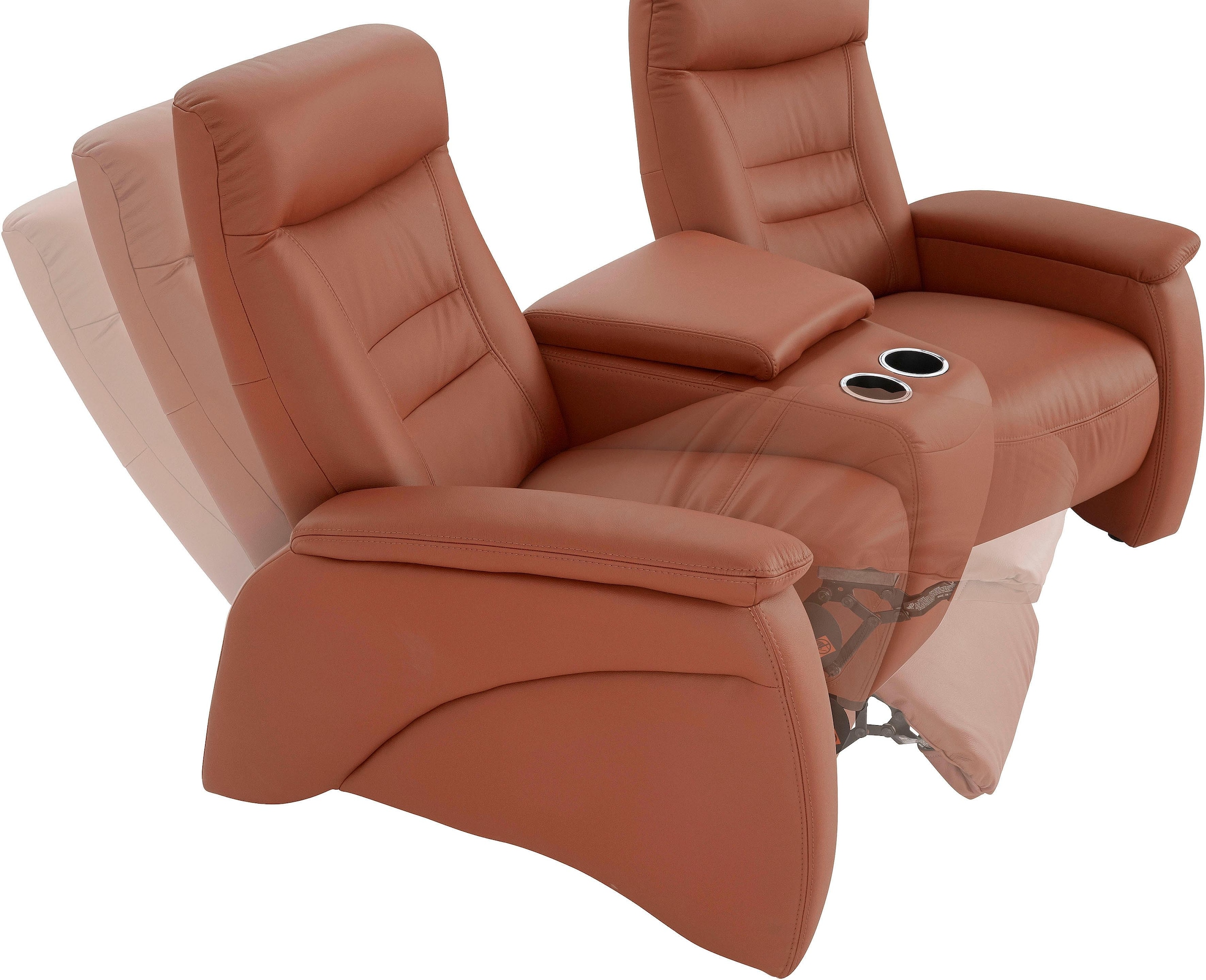 exxpo - sofa fashion 2,5-Sitzer »Ascoli, Kinosofa mit hohem Sitzkomfort, bequeme Armlehnen«, inkl. Relaxfunktion, mit Ablage und Staufach, hohe Rückenlehne