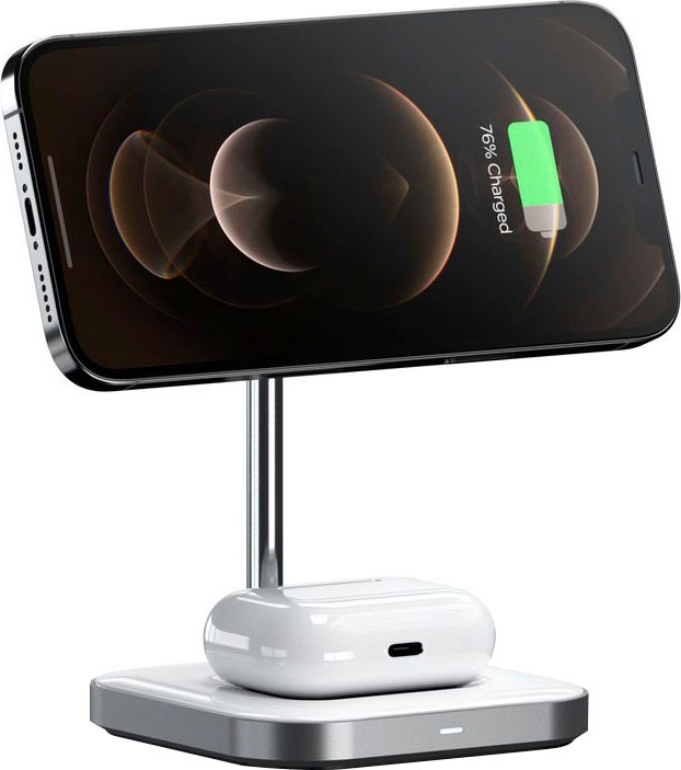 Satechi Smartphone-Ladegerät »Magnetic 2-in-1 Wireless Charging Stand«