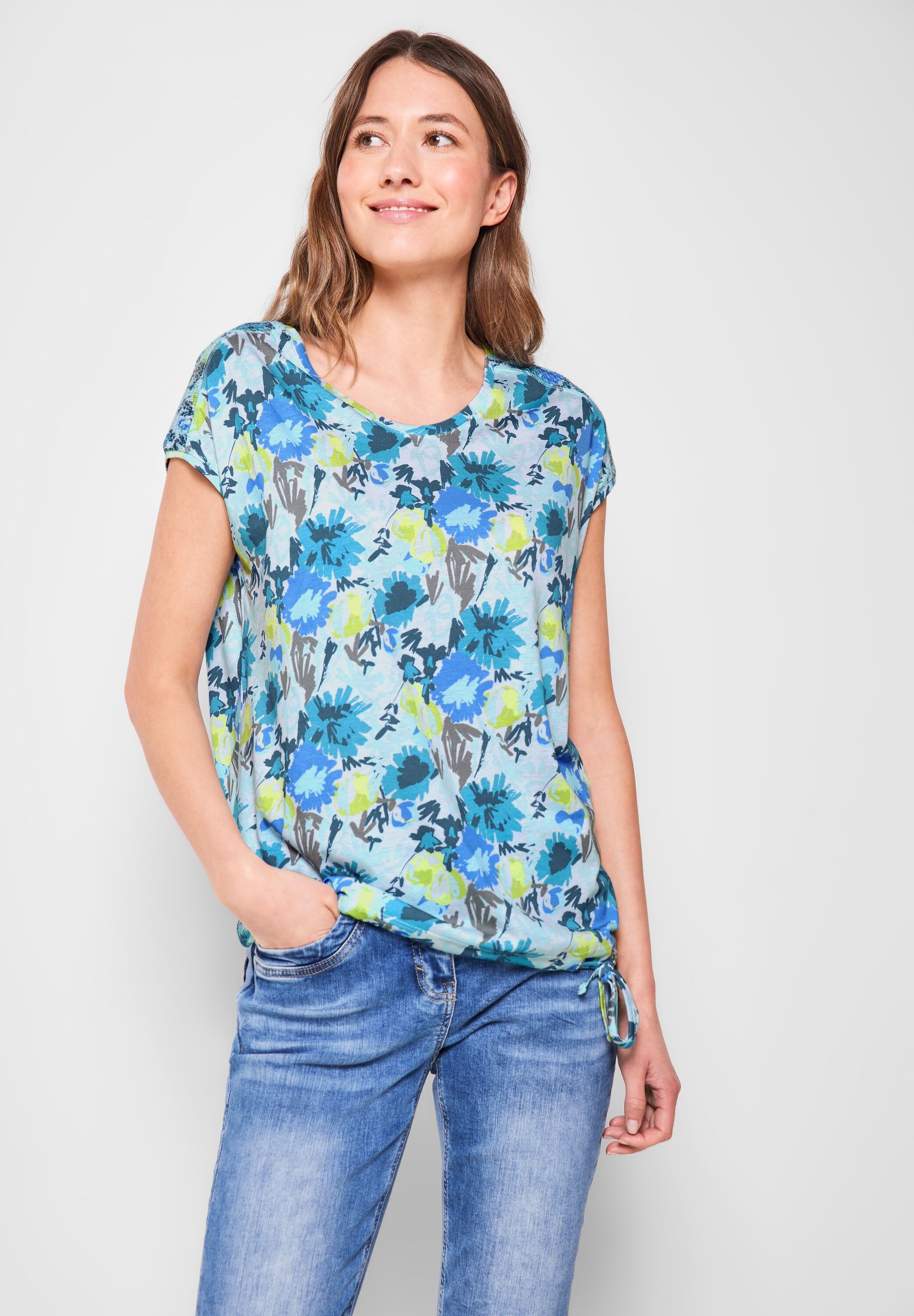 Cecil T-Shirt, mit online kaufen BAUR allover Blumenprint 