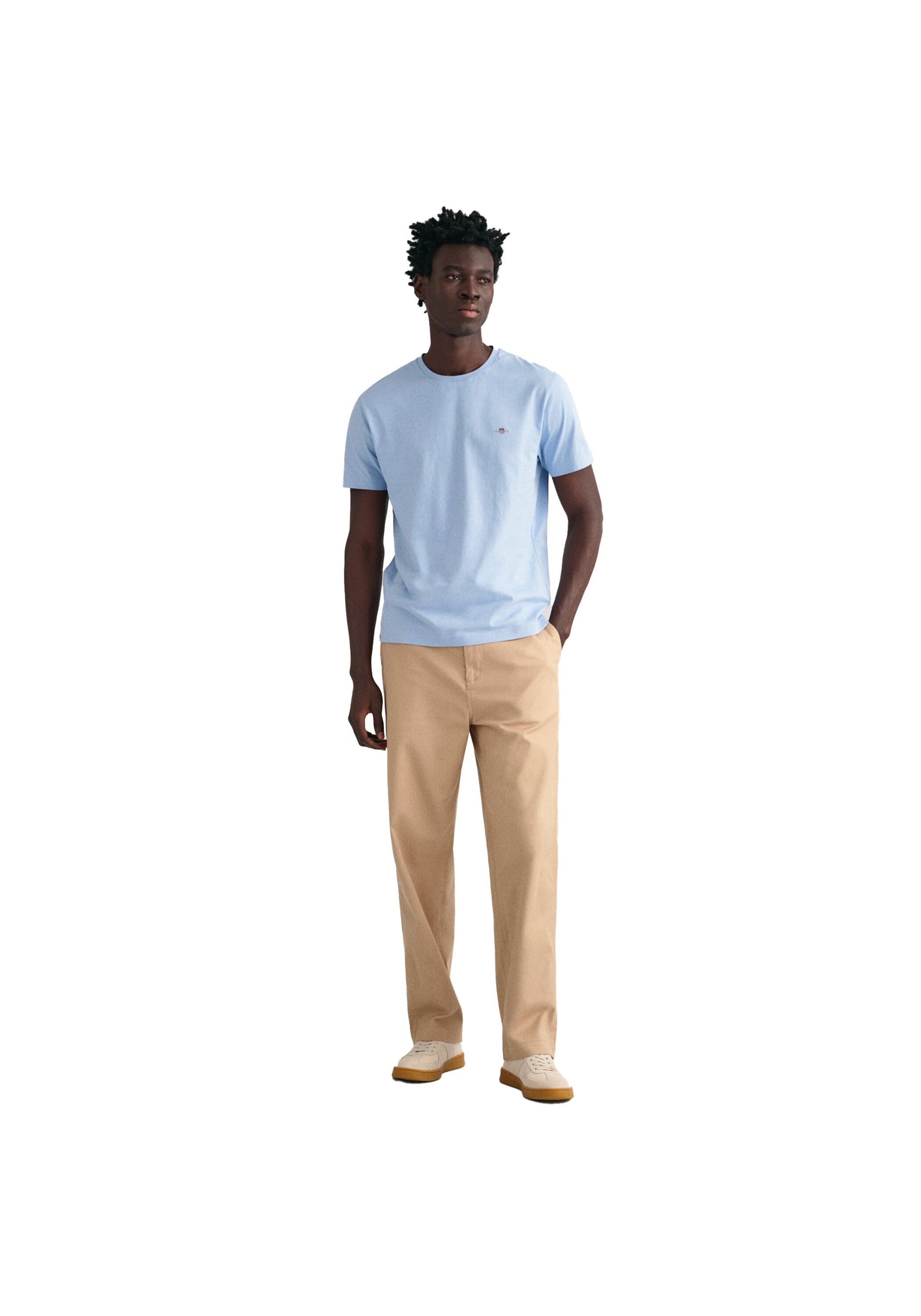 Gant T-shirt à Manches Courtes 2003184 Regular Fit Capri Blue M Homme 3