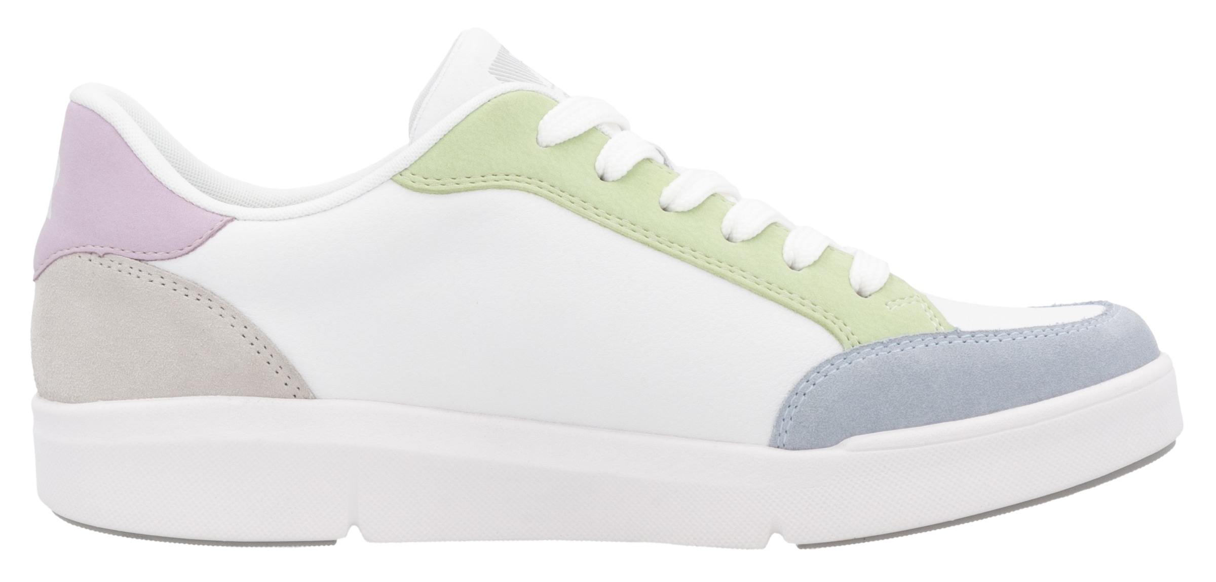 RIEKER Sport Plateausneaker, Schnürschuh, Halbschuh, Freizeitschuh mit pastellfarbenen Akzenten