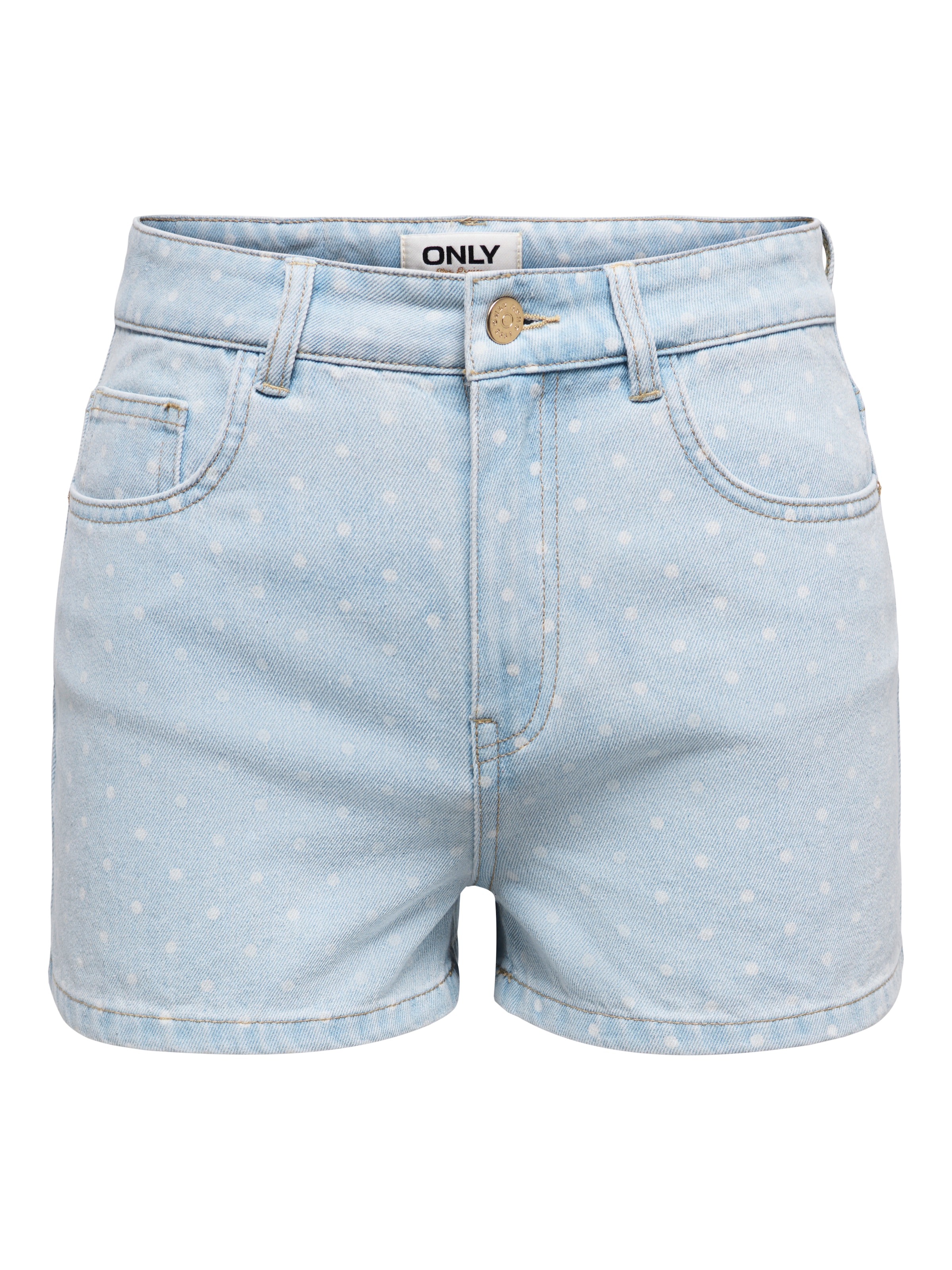 Only Jeansshorts "Onlrobyn Hw Dot Dnm Shorts Siji" Baumwolle, High Waist