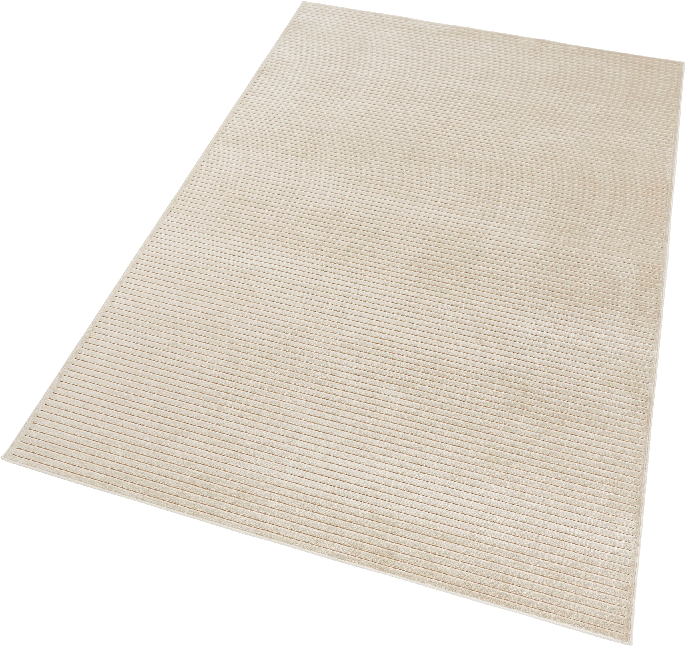 HANSE Home Teppich »Hazel«, rechteckig, 4 mm Höhe, Viskose, Relief Optik, Hoch-Tief Struktur, Robust, Pflegeleicht