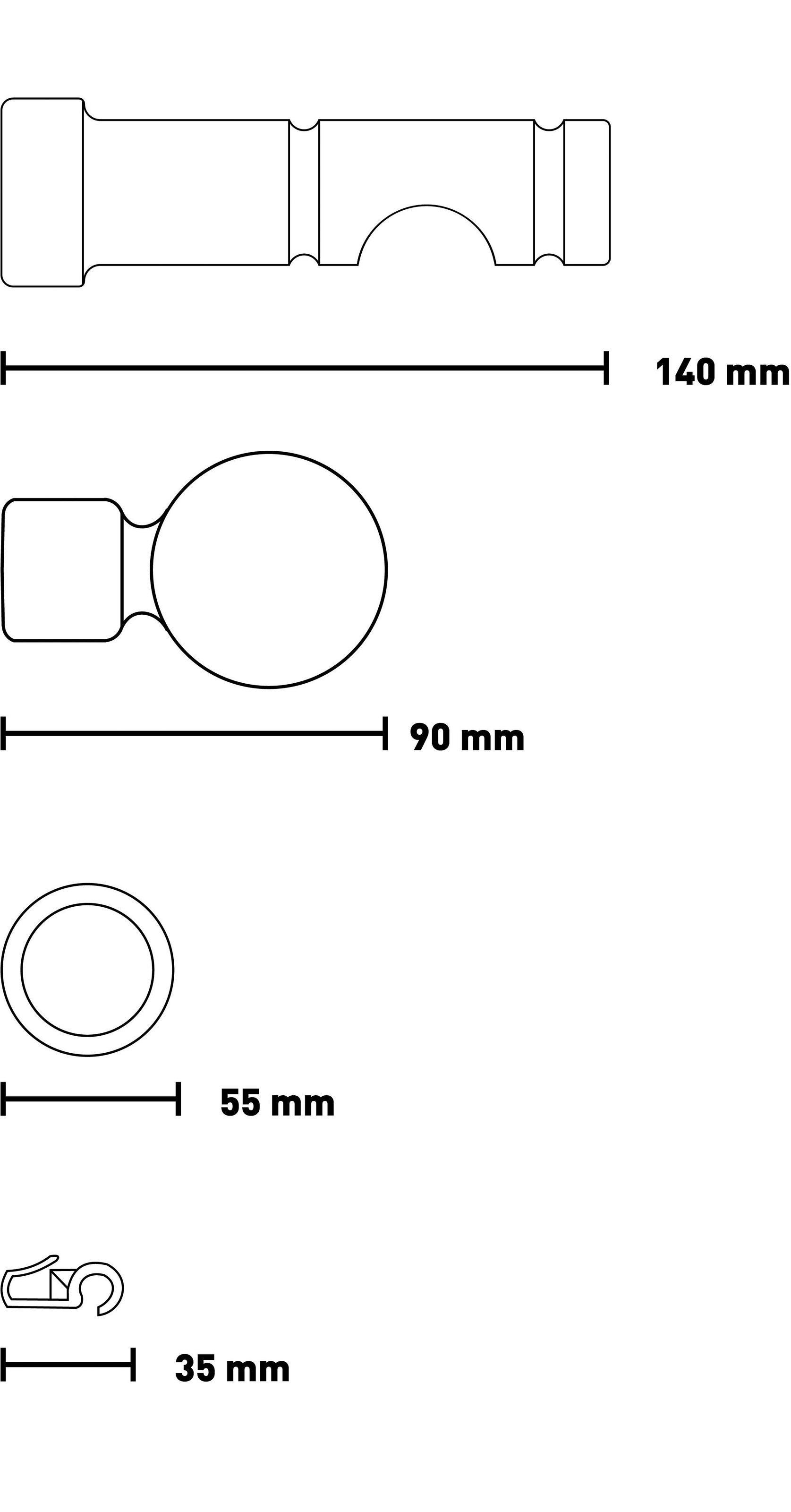 SN DECO GROUP Gardinenstange »Giro«, 1 läufig-läufig, Fixmaß