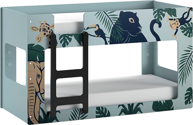 Vipack Spielbett »Lucca«, in Dschungel-Optik, mit Leiter und Fensterausschnitten, MDF... kaufen