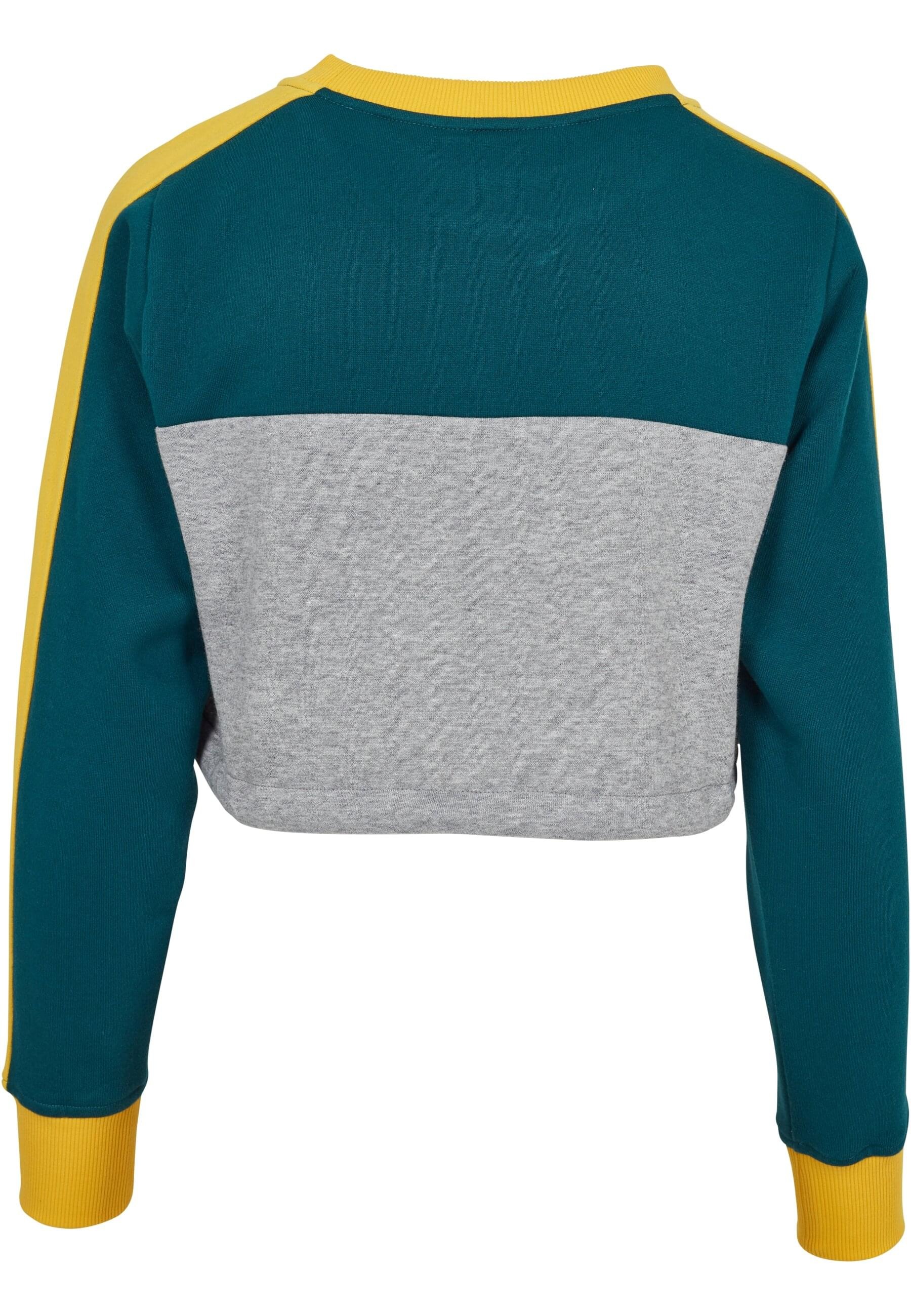 URBAN CLASSICS Sweatshirt "Urban Classics Damen Ladies Cropped 3-Tone Strip günstig online kaufen