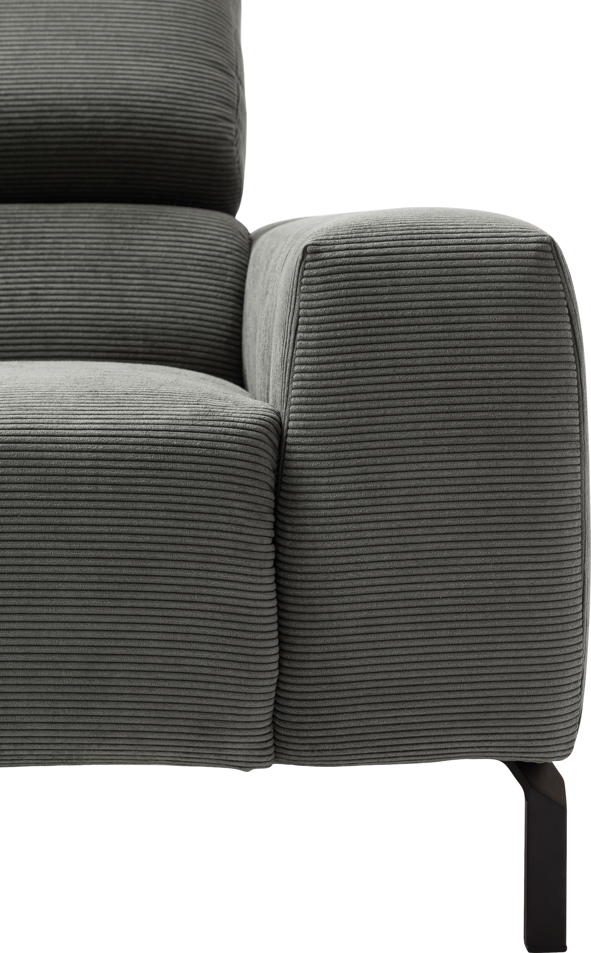 Places of Style Ecksofa »Cleveland, L-Form, incl. Kopfteilverstellung, Breite 276 cm«, wahlweise elektrischer Sitzvorzug
