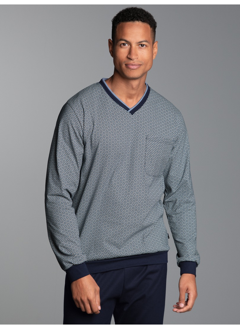 Thumbnail - Trigema Schlafanzug "TRIGEMA Pyjama-Oberteil mit Allover-Retro-Print" 1 tlg.