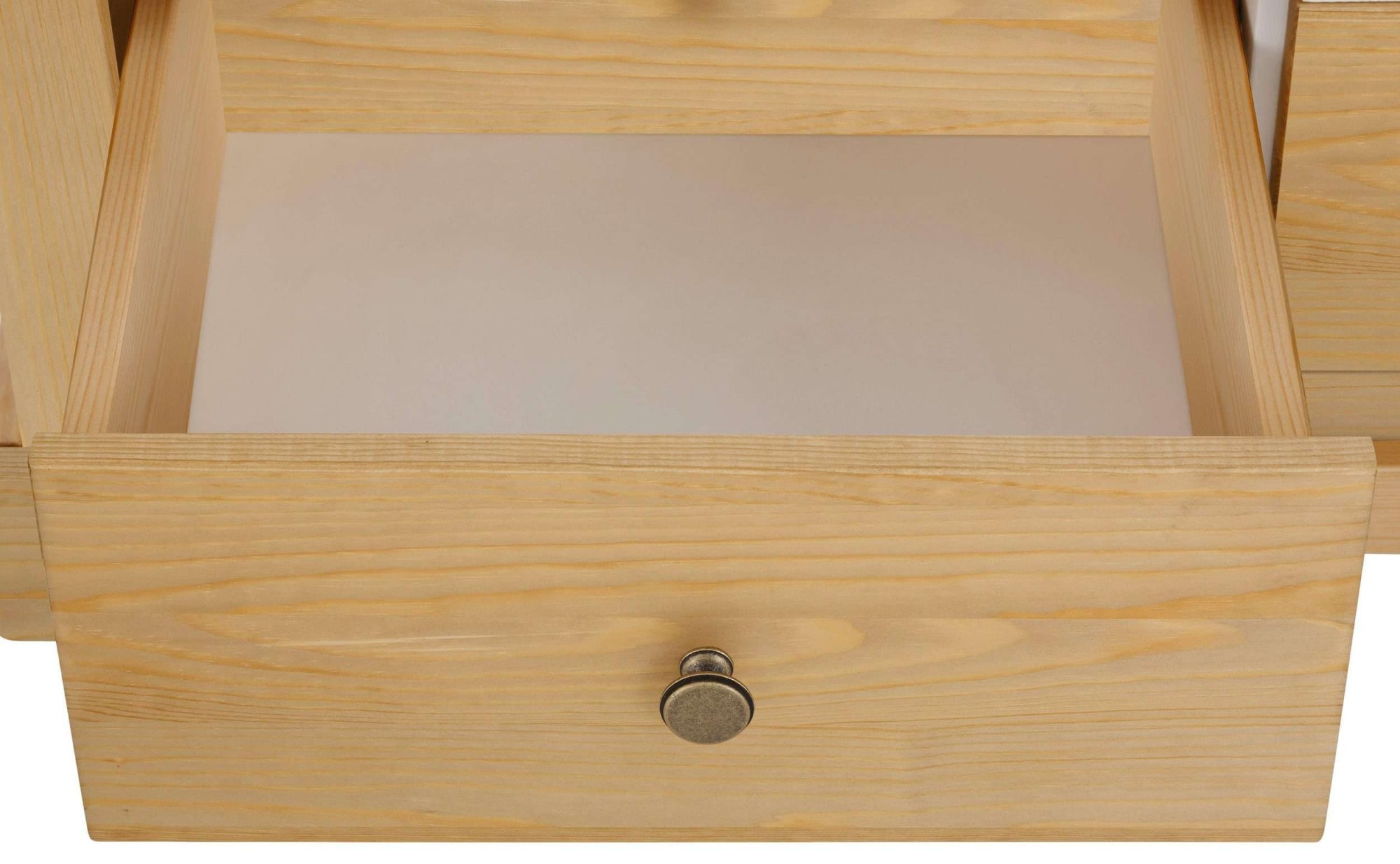 Home affaire Schreibtisch »Ayanna«, zertifiziertes Massivholz, mit Schublade und Tür mit Lamellenfront