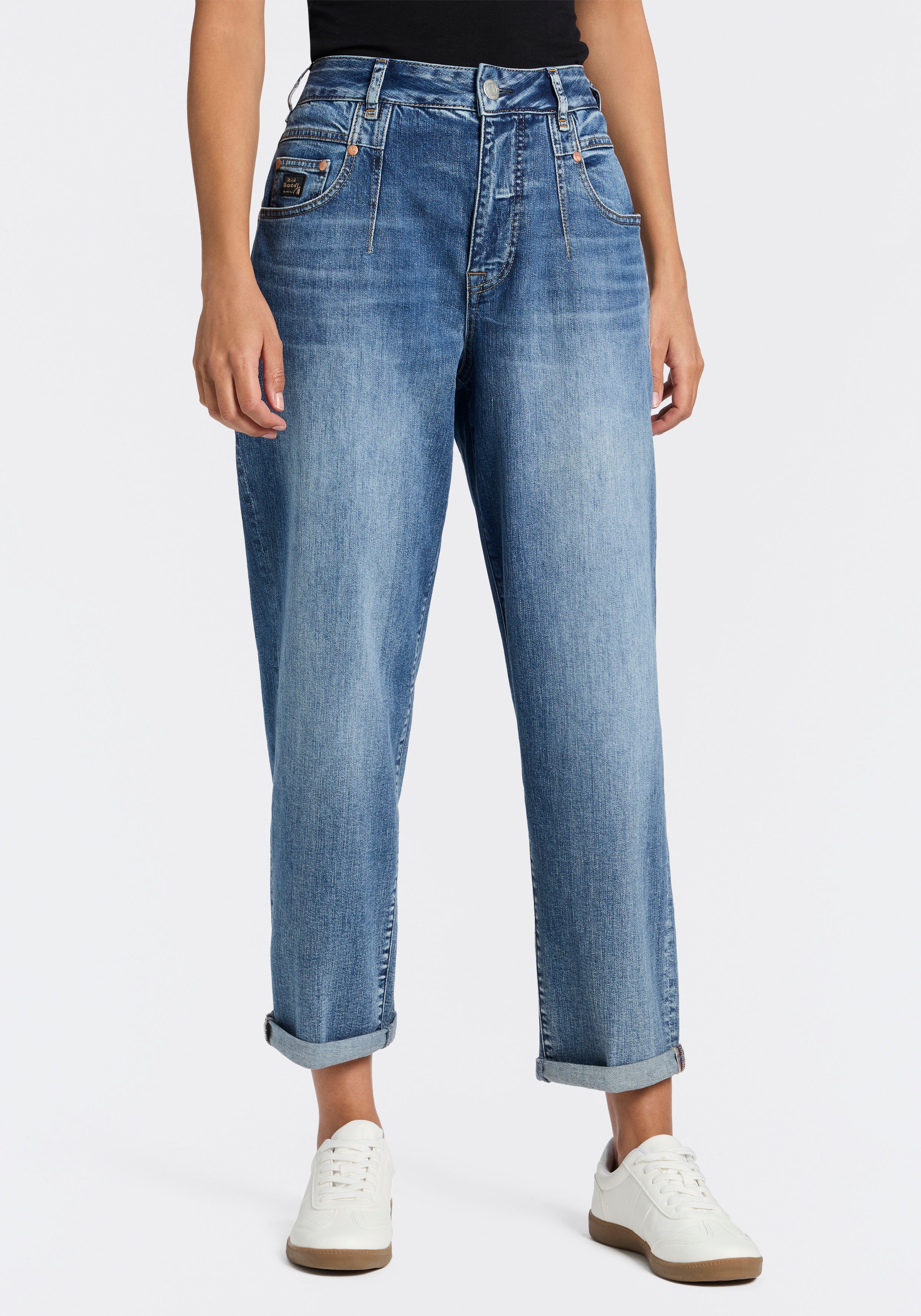 Herrlicher 5-Pocket-Jeans "Brooke Denim Stretch" im Loose Fit, Cropped-Länge