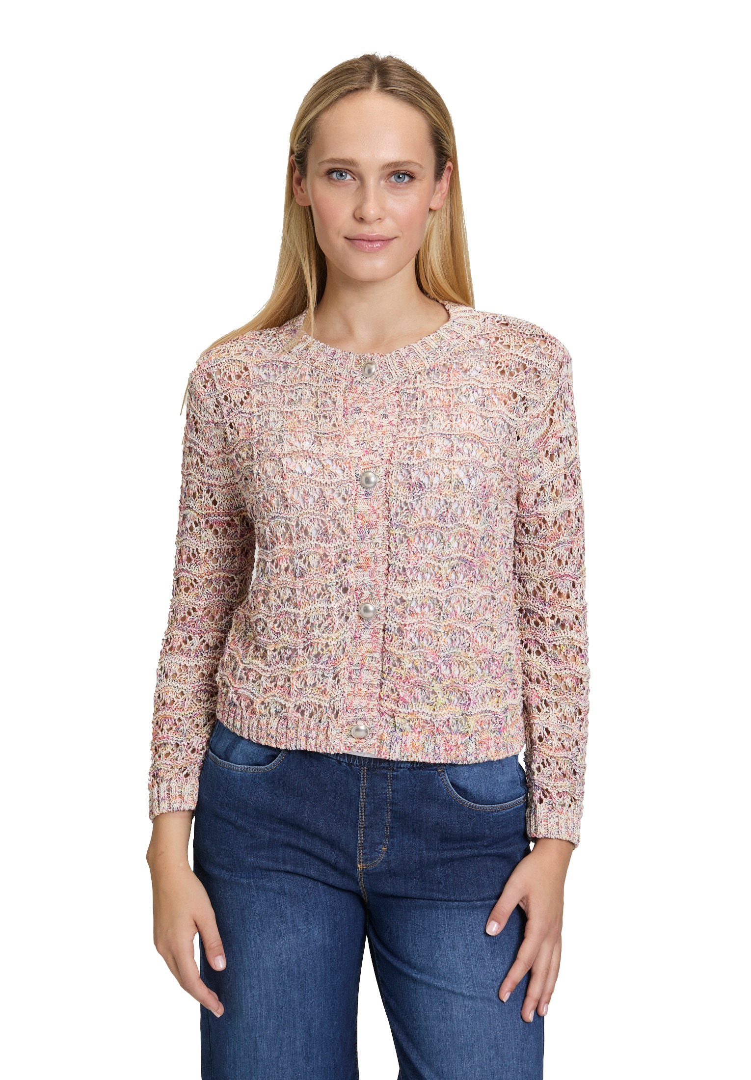 Cartoon Strickjacke "Cartoon Strick-Cardigan mit Rundhalsausschnitt" günstig online kaufen