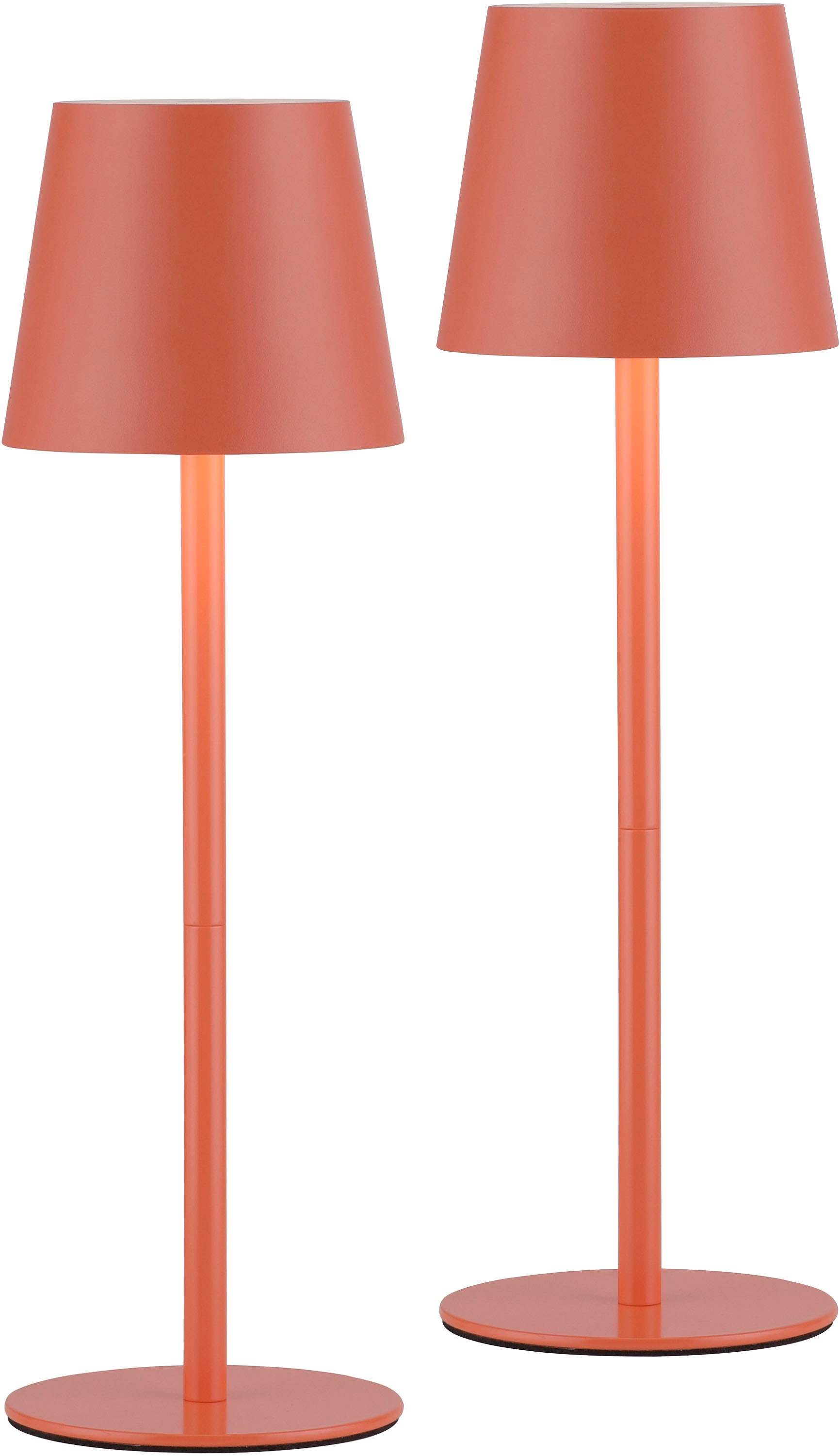 JUST LIGHT LED Tischleuchte »EURIA, 2er Set« LED-Board 2 Stk. Warmweiß LED Akku Tischlampe