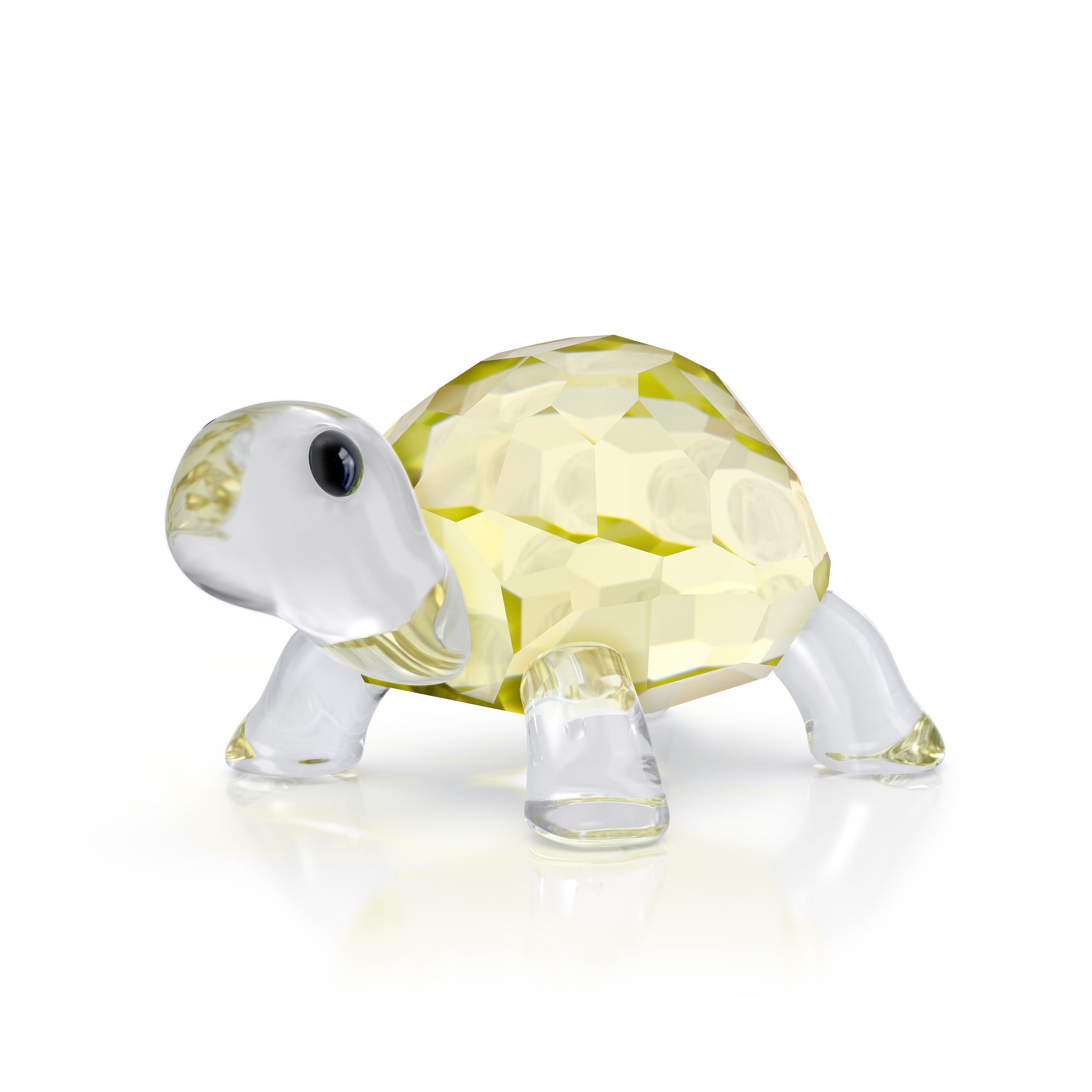 SWAROVSKI Tierfigur "Kristallfigur Sammelfigur IDYLLIA BABY TORTOISE", B/H/T: 5,1cm, gelb, Swarovski Kristall, H:5,1cm, Dekofiguren, Swarovski