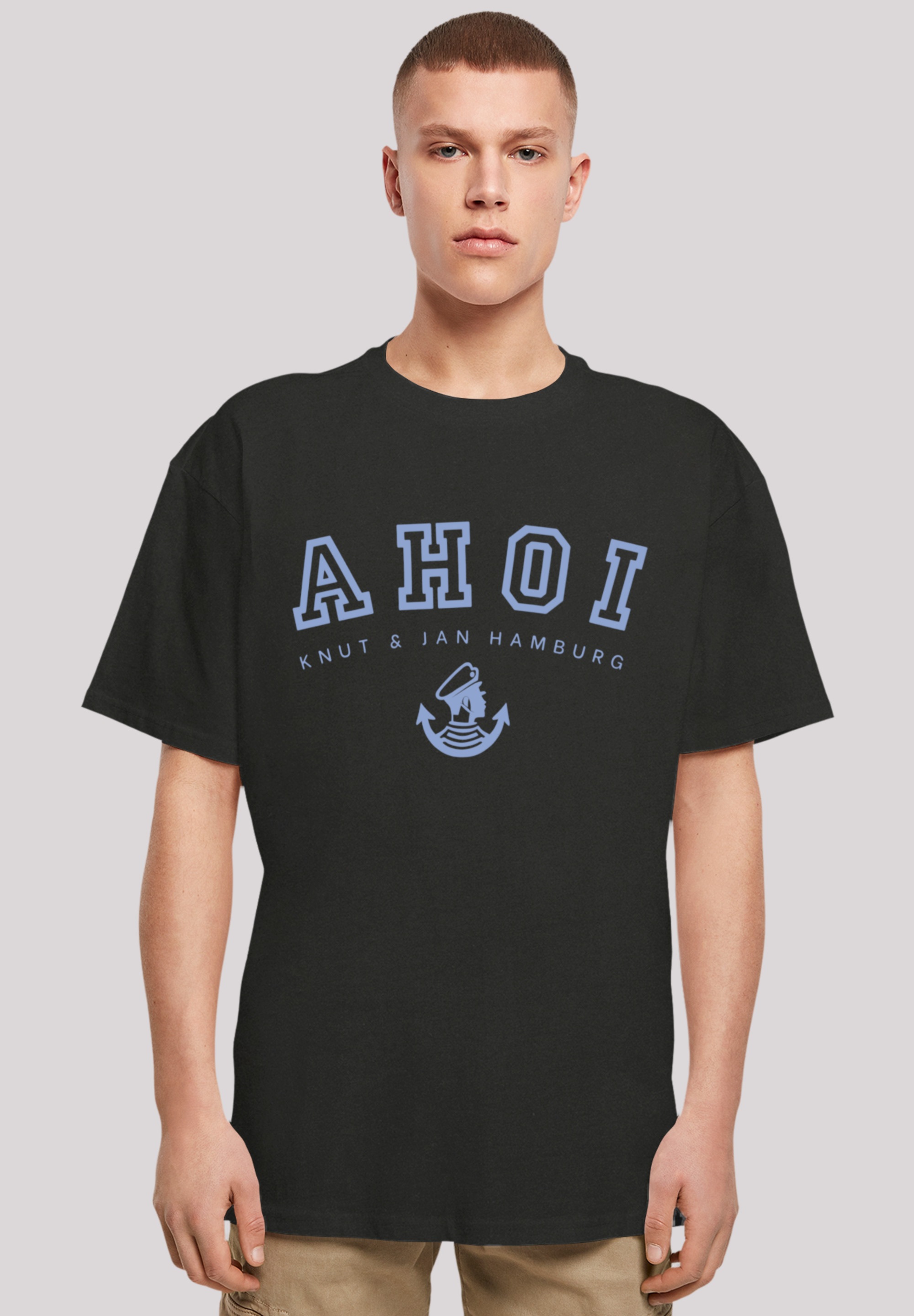 F4NT4STIC T-Shirt "Oversized T-Shirt Ahoi Knut & Jan Hamburg", Print