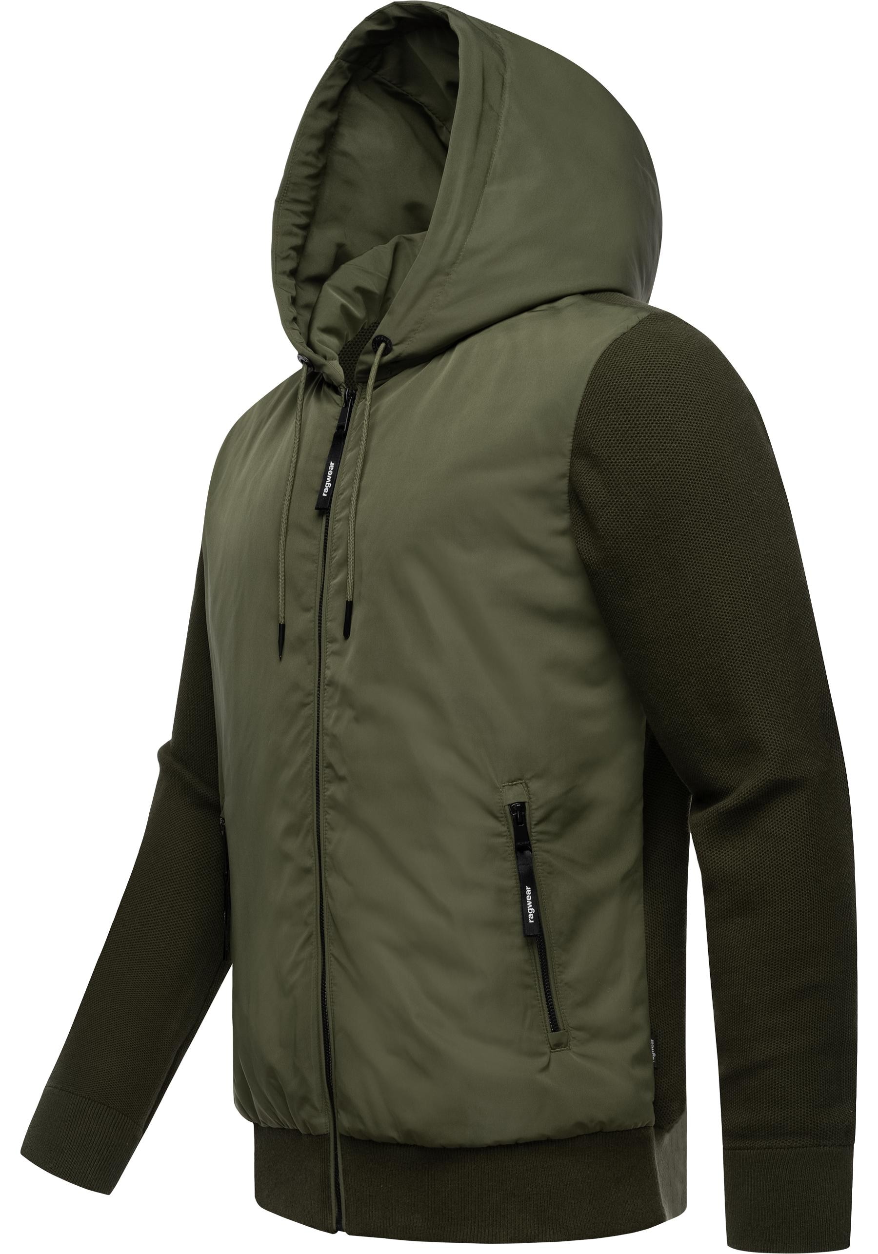 Ragwear Outdoorjacke »Ronel«, mit Kapuze, Leichte Herren Jacke mit weichen Strickärmeln