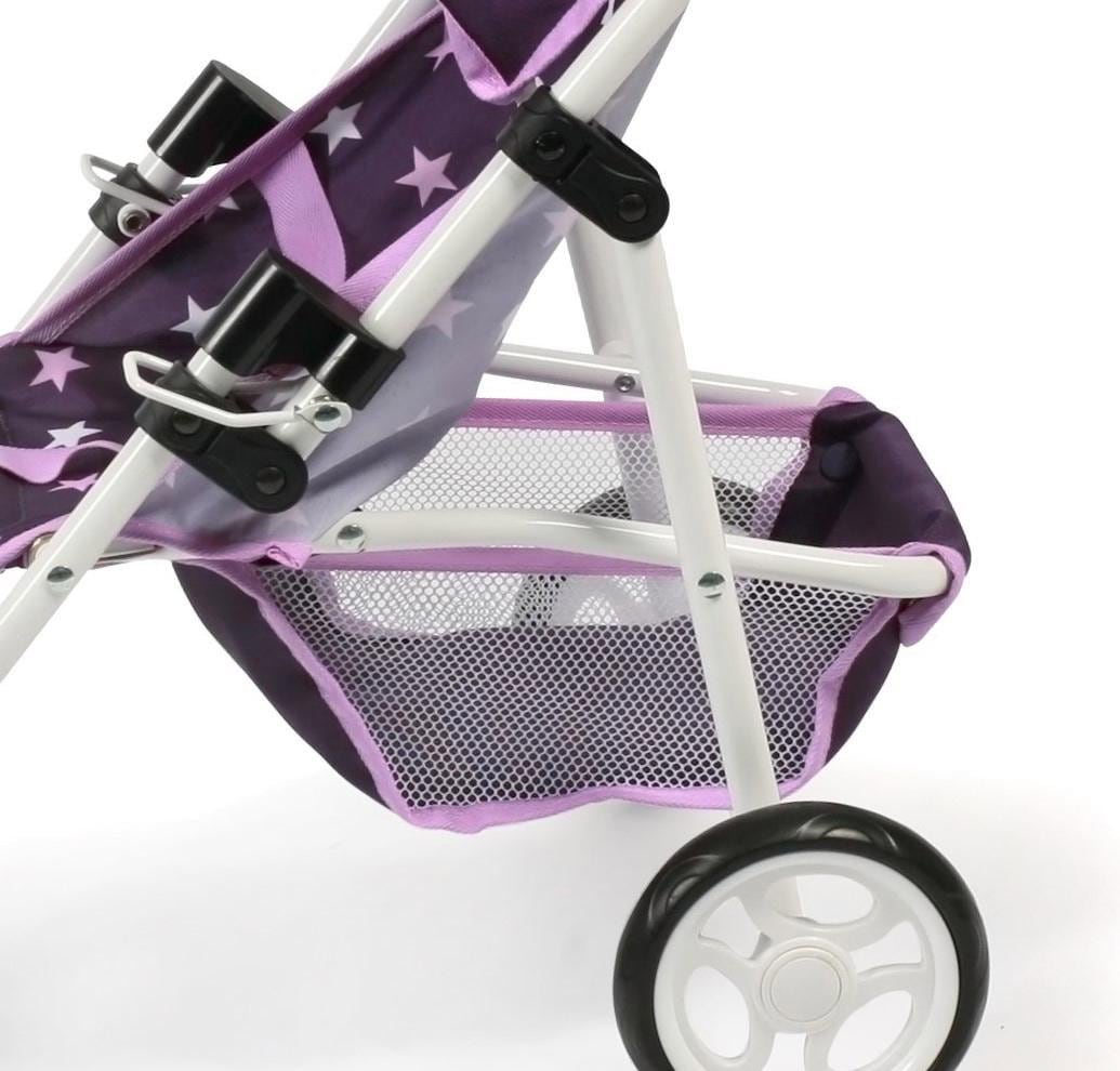 CHIC2000 Puppenbuggy »Jogging-Buggy Lola, Stars Lila«, mit klappbarem Verdeck