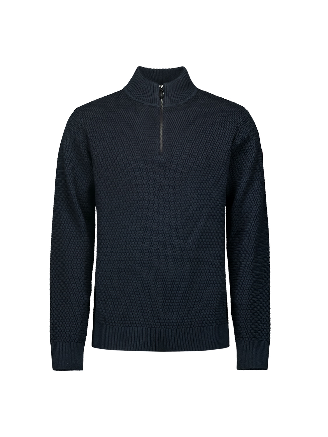 NO EXCESS Rollkragenpullover »No Excess Halber Reißverschluss Pullover Melange«