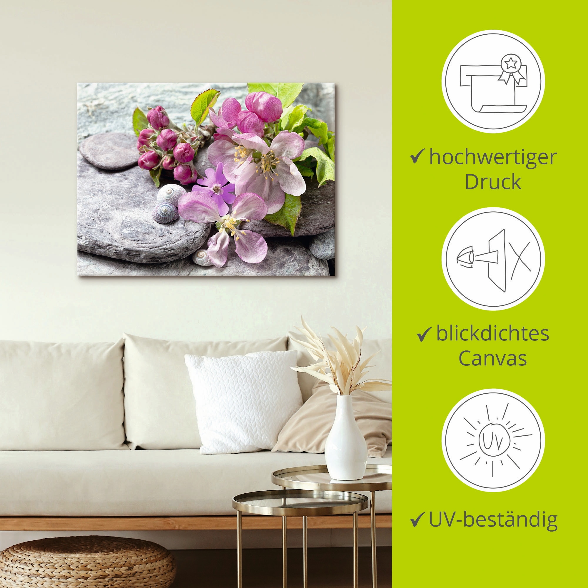 Artland Wandbild »Apfelblüten«, Blumen, (1 St.), als Leinwandbild, Poster, Wandaufkleber in verschied. Größen