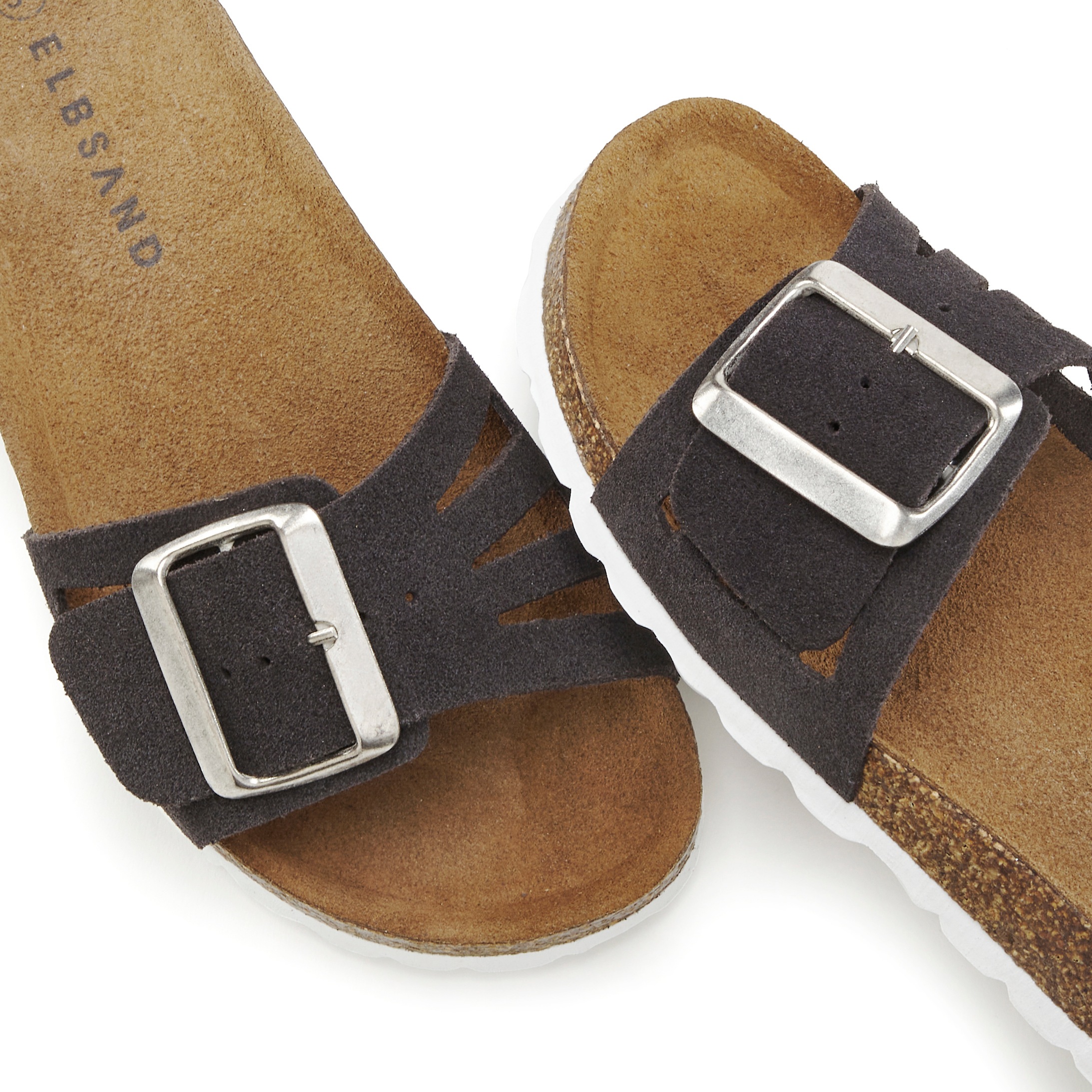 ELBSAND Mule Leather Gray 36 3