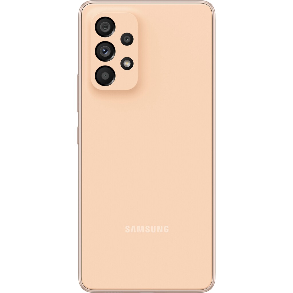 Samsung Smartphone »SAMSUNG A53 5G, 256GB«, Awesome Peach, 16,4 cm/6,5 Zoll, 256 GB Speicherplatz, 64 MP Kamera