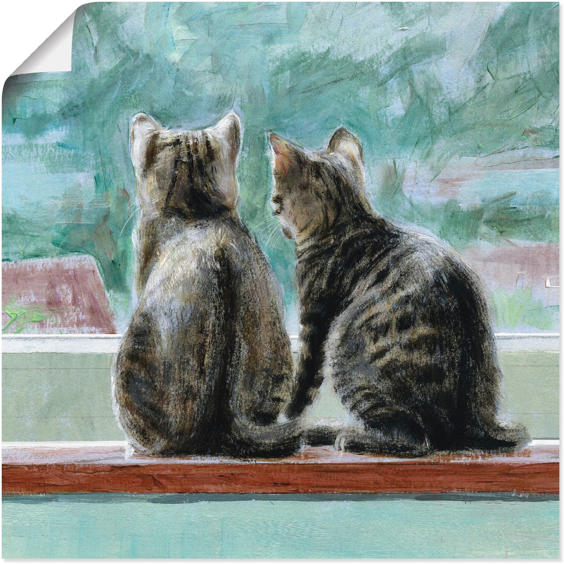 Artland Wandbild "Schöne Aussicht", Haustiere, (1 St.), als Leinwandbild, Poster in verschied. Größen
