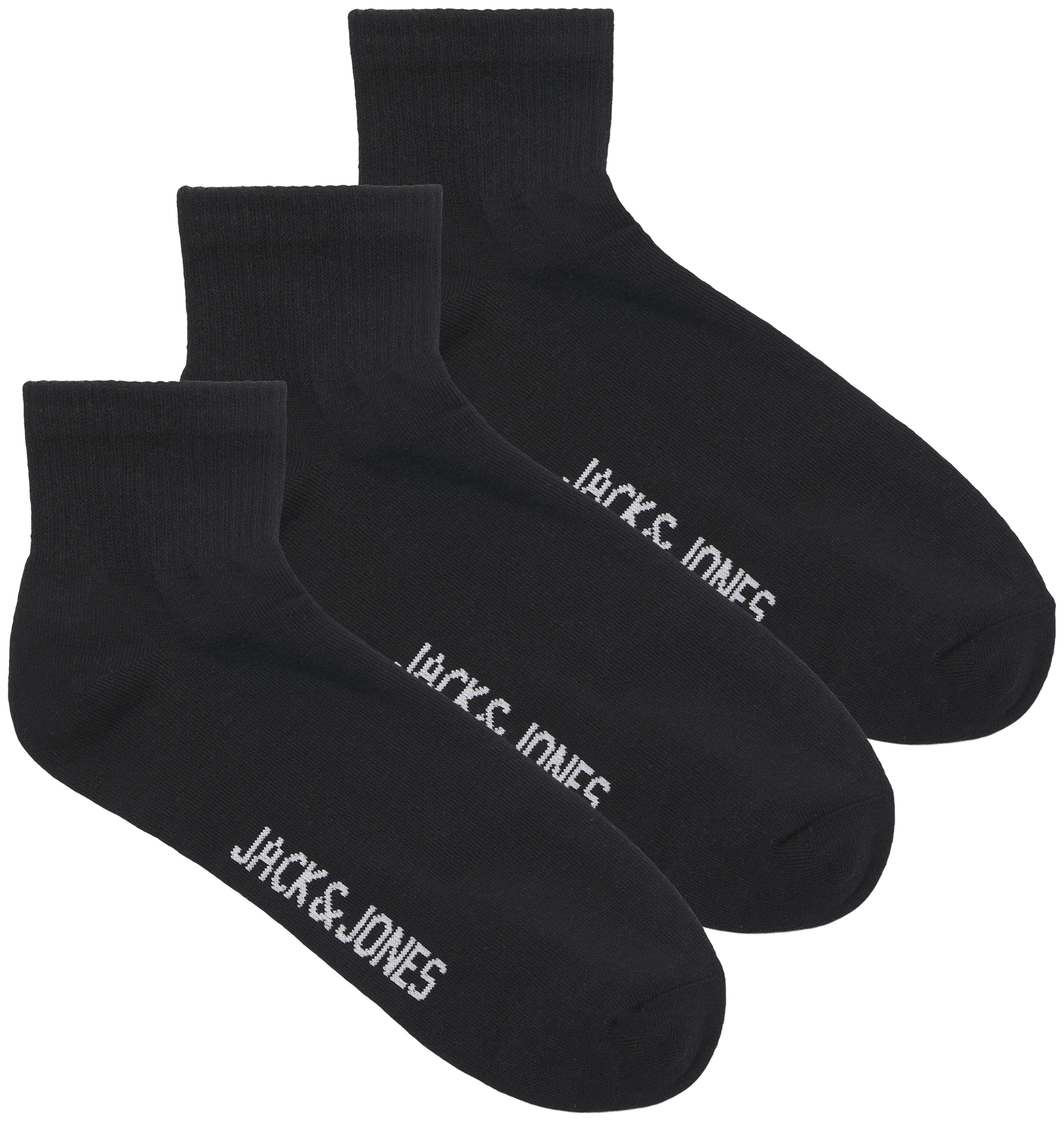 Jack & Jones Freizeitsocken "JACLEON SHORT TENNIS SOCKS 3 PACK SN" Packung, 3 Paar tlg. Baumwollmischung, Einheitsgröße