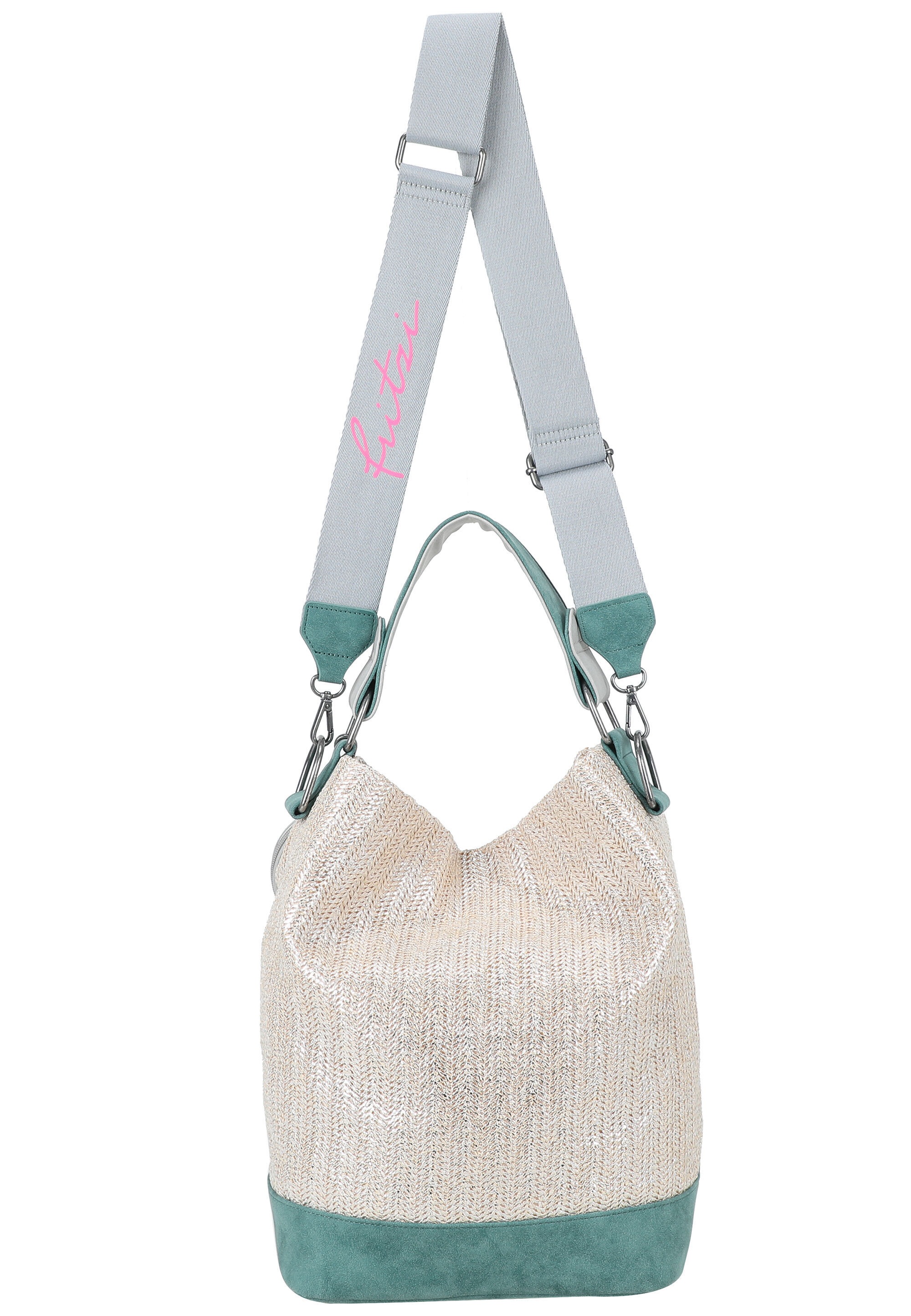 Fritzi aus Preußen Schultertasche »Olga Limited Painted Straw« mit abnehmbarem Anhänger