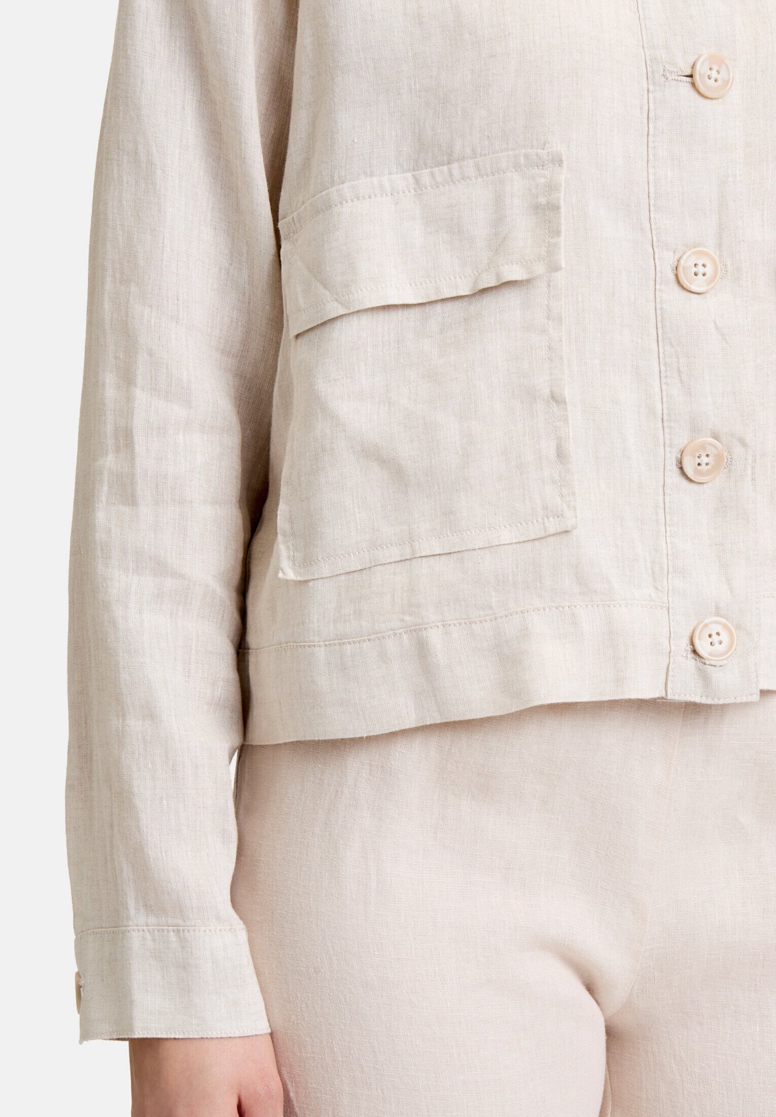 Cartoon Canvasjacke »Damen mit aufgesetzten Taschen«