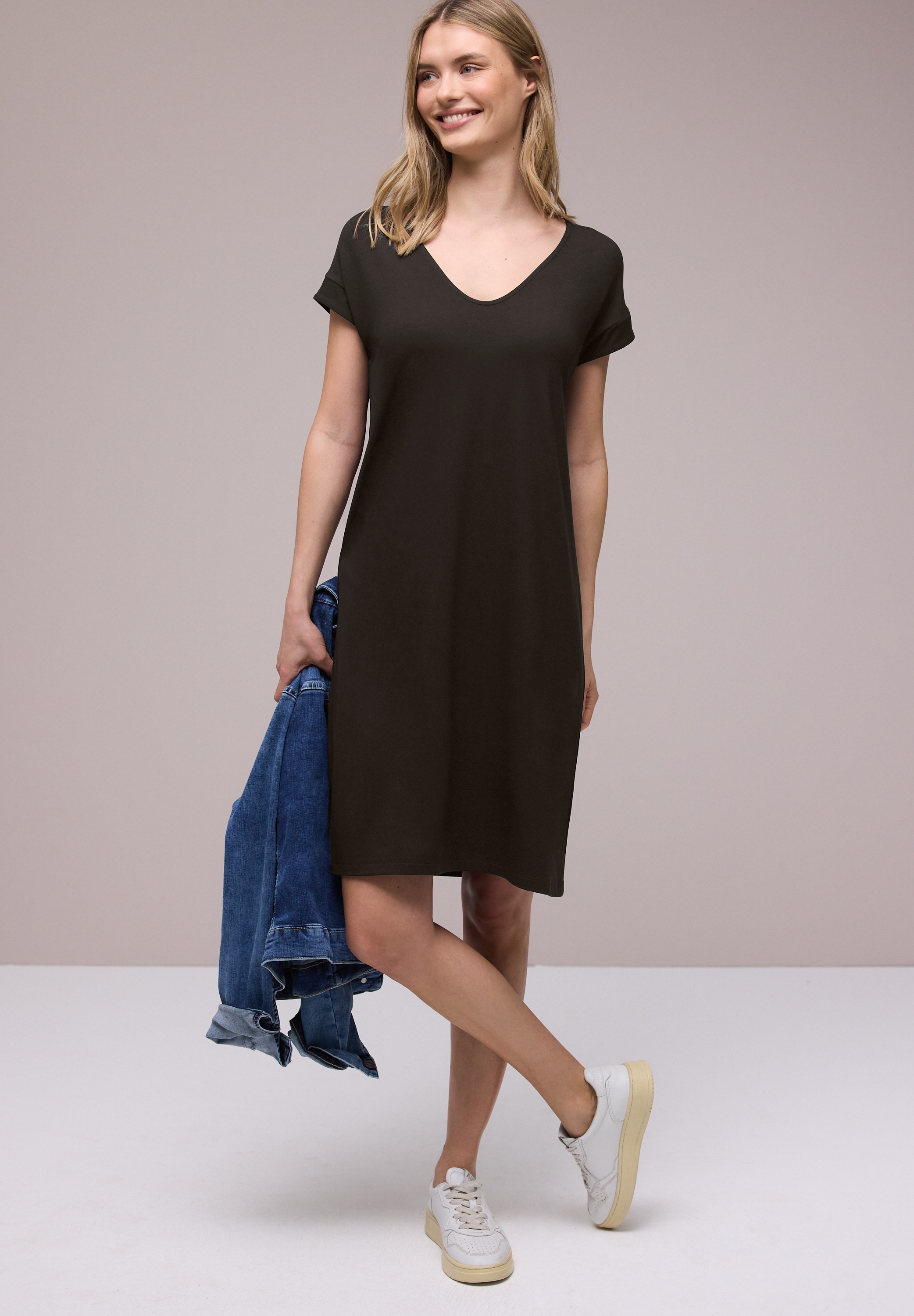 STREET ONE Jerseykleid Ohne Taschen aus Viskose